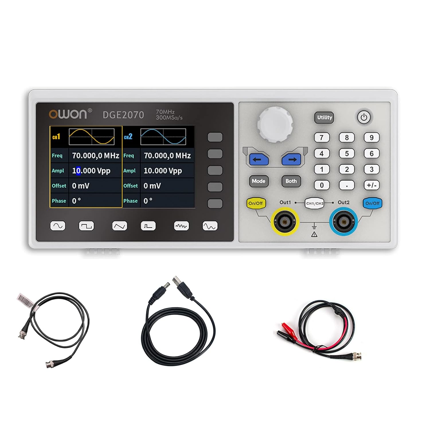 OWON DGE2070 Arbitrary Waveform Generator AWG 2CH 70MHz - immagine 1