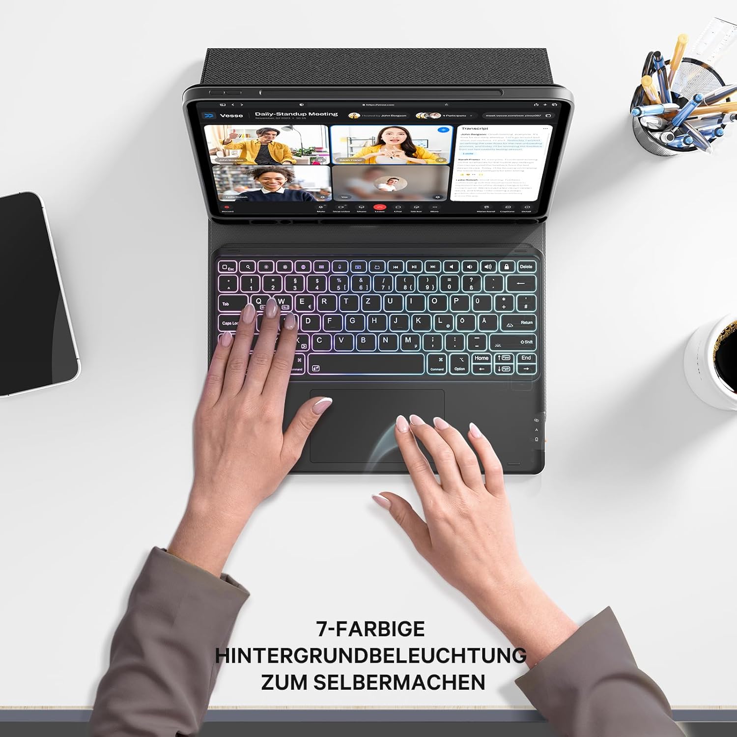 Earto Tastiera iPad Air 13" Retroilluminata Smart Touchpad - immagine 7