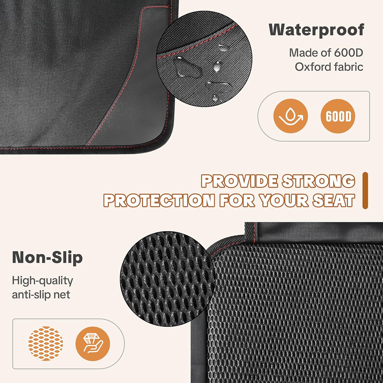 Protettore di Sedili Auto Impermeabile Antiscivolo - immagine 2