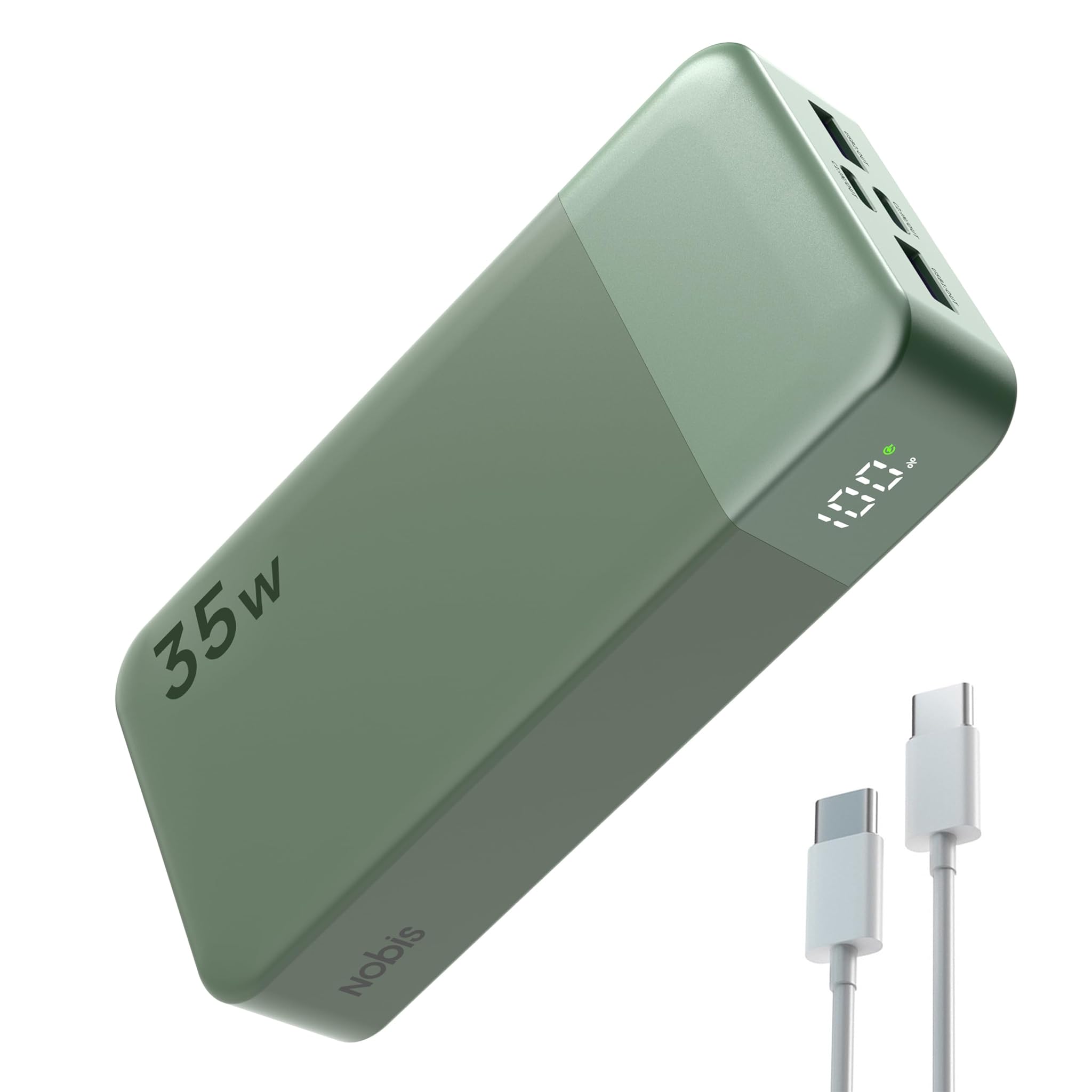 Nobis Power Bank 20000mAh 35W Ricarica Rapida - Verde