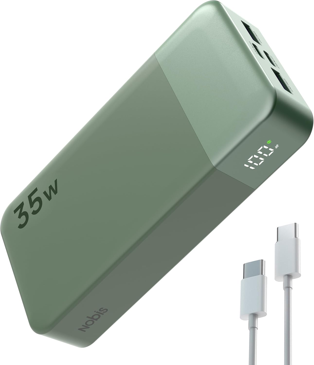 Nobis Power Bank 20000mAh 35W Ricarica Rapida - Verde - immagine 1