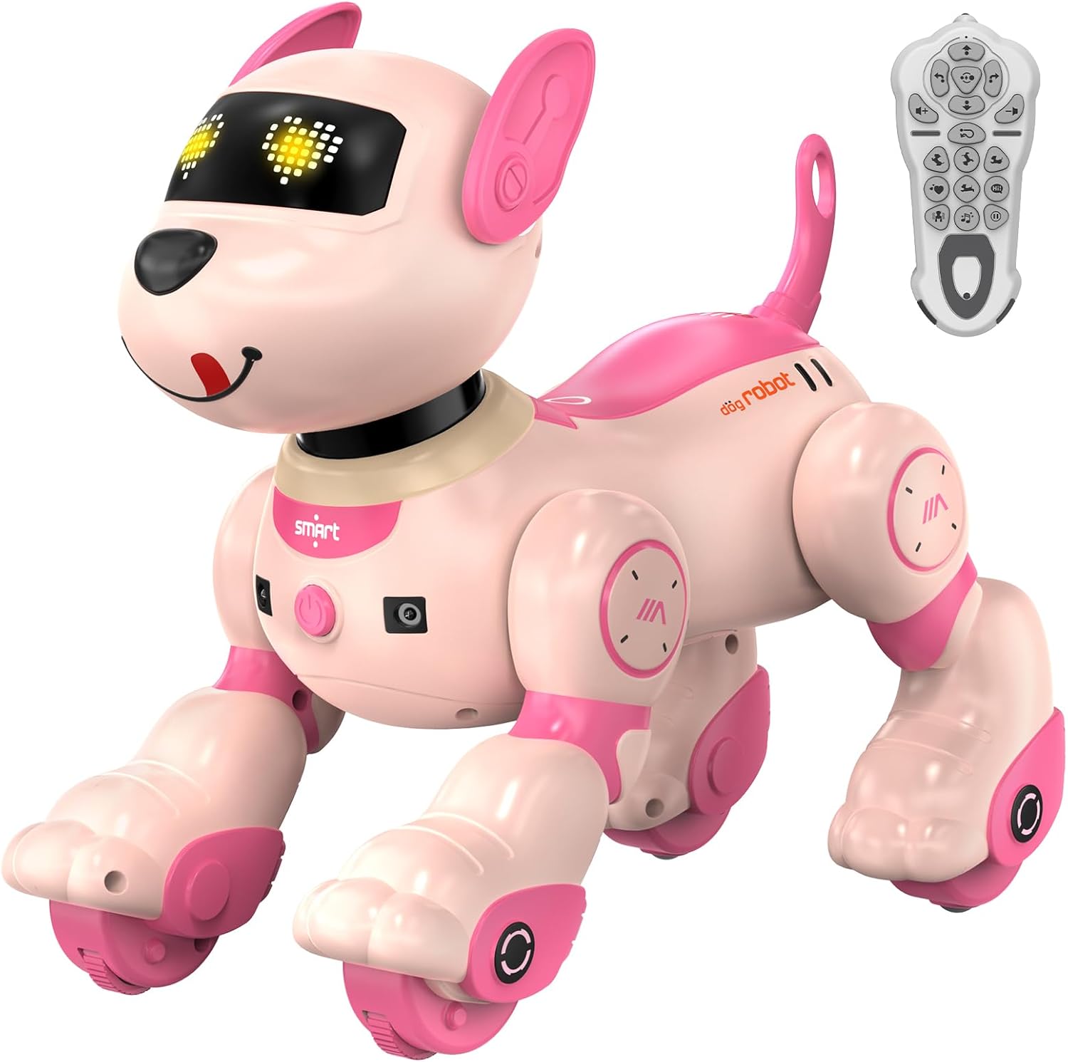 anysun Cane Robot Ricaricabile Programmabile, Rosa - immagine 1