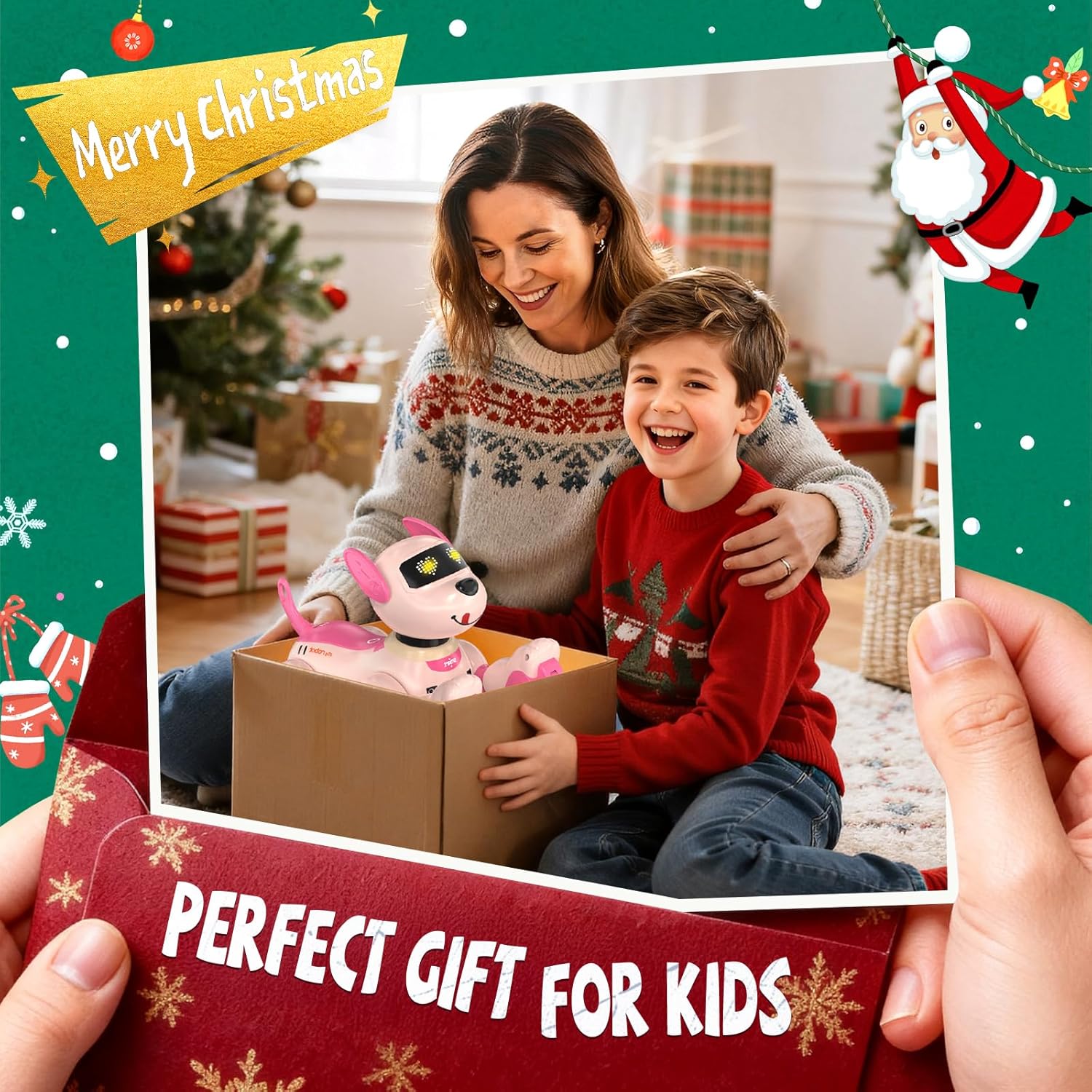 anysun Cane Robot Ricaricabile Programmabile, Rosa - immagine 6