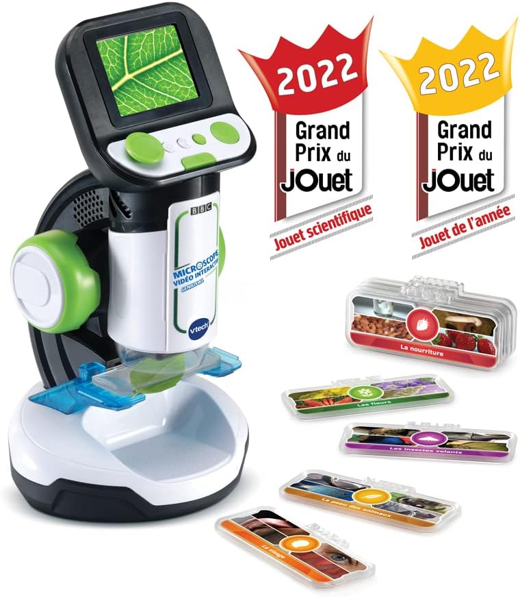 Microscopio Vtech 80-616105 Genius XL, bianco/verde/nero — VERSIONE FR - immagine 3