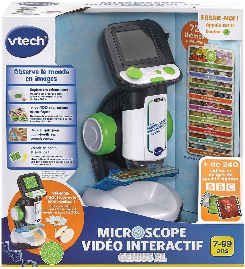 Microscopio Vtech 80-616105 Genius XL, bianco/verde/nero — VERSIONE FR - immagine 7