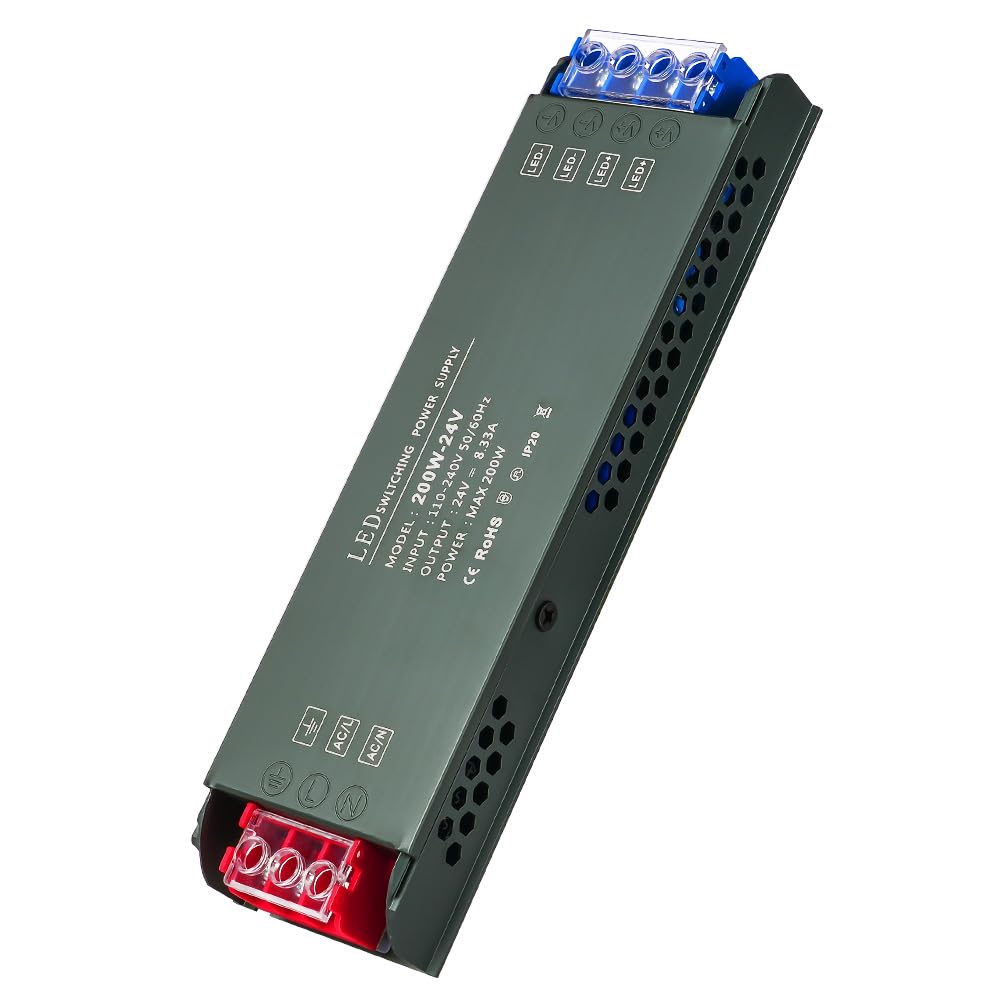 Uraqt Trasformatore LED Ultra Sottile 220V a 24V 200W