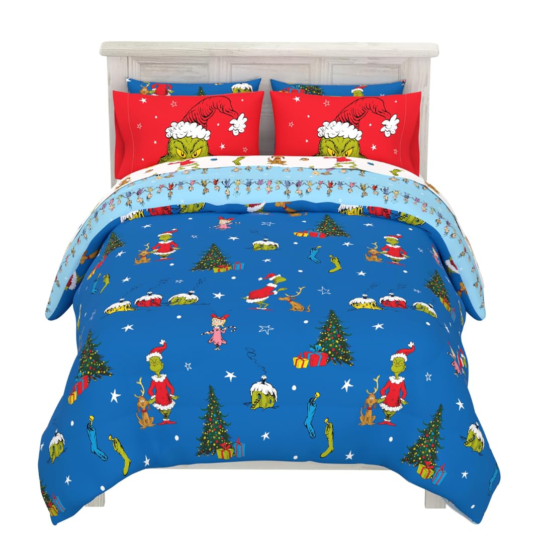 Franco Grinch by Dr. Seuss - Set Letto Queen Size 7 Pezzi