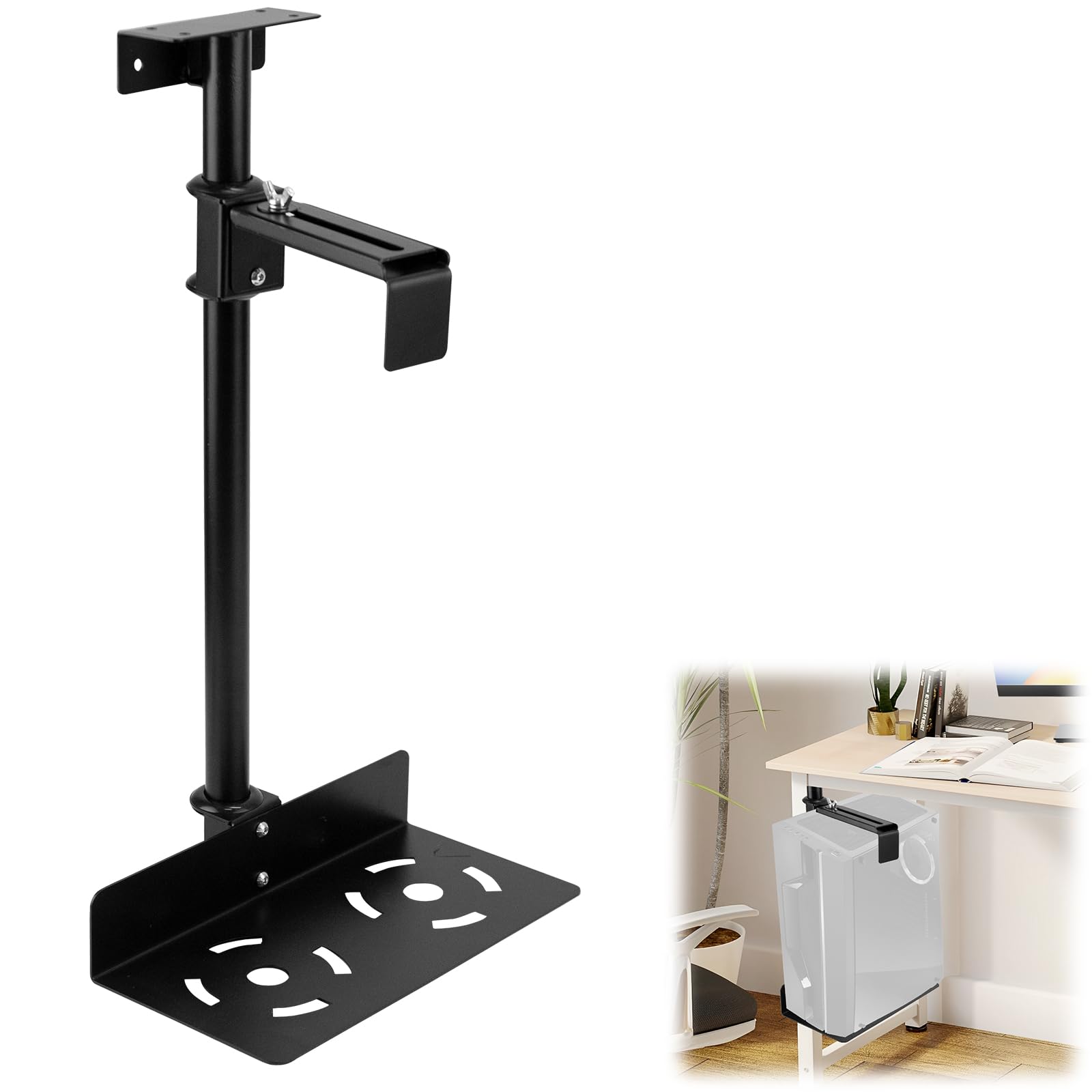 Supporto PC Sotto Scrivania Regolabile 360°