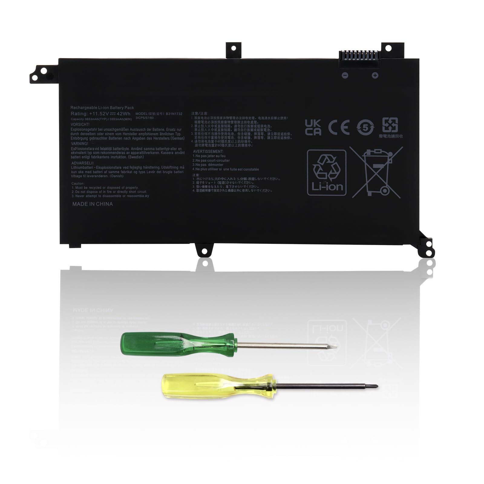 Opahuter B31N1732 Batteria per ASUS VivoBook S430F