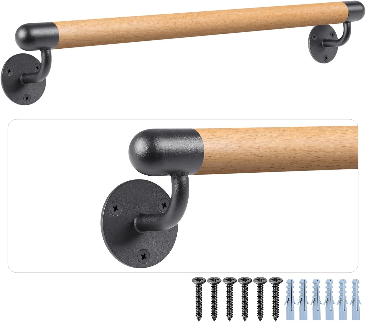 Dolibest Corrimano in Legno per Scale Interne