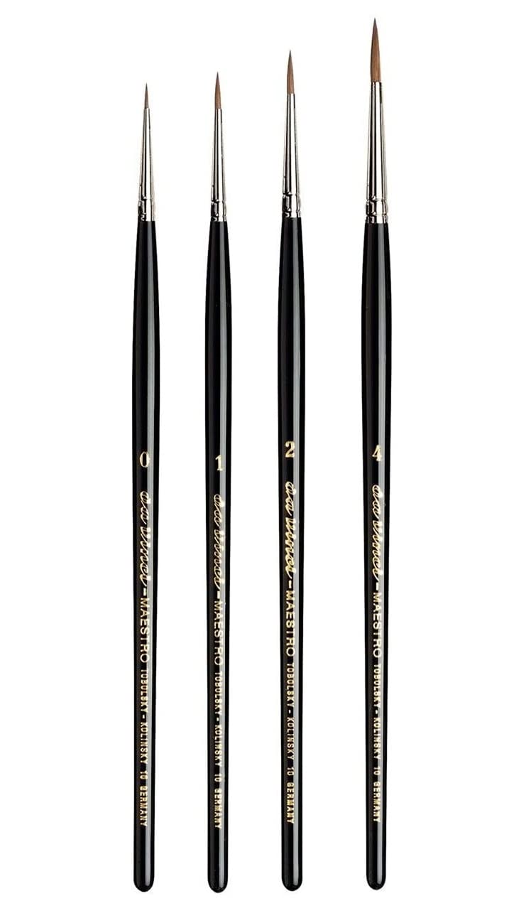 Da Vinci Maestro Serie 10 - Set 4 Spazzole Kolinsky