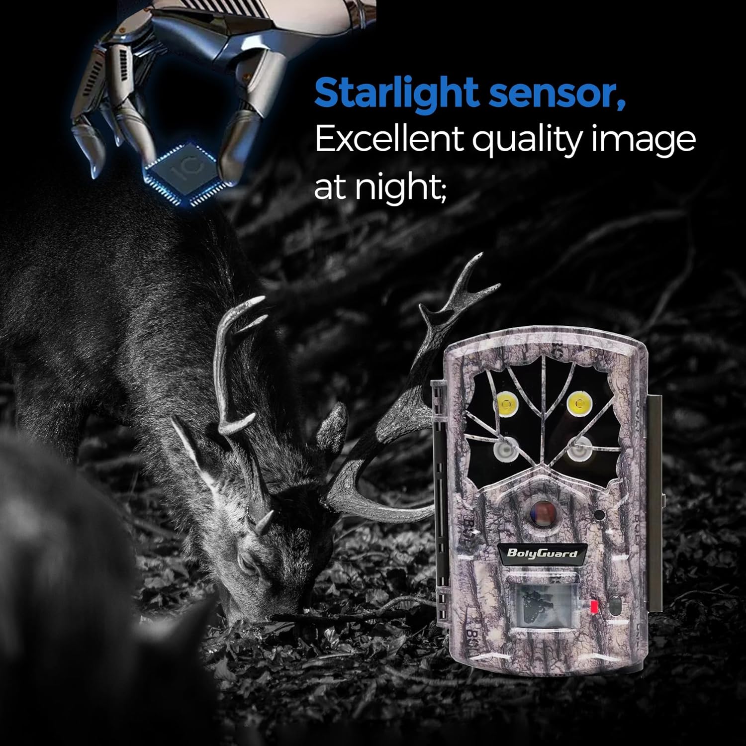 Wildlife Trail Camera 45MP 4K HD 100ft - immagine 3