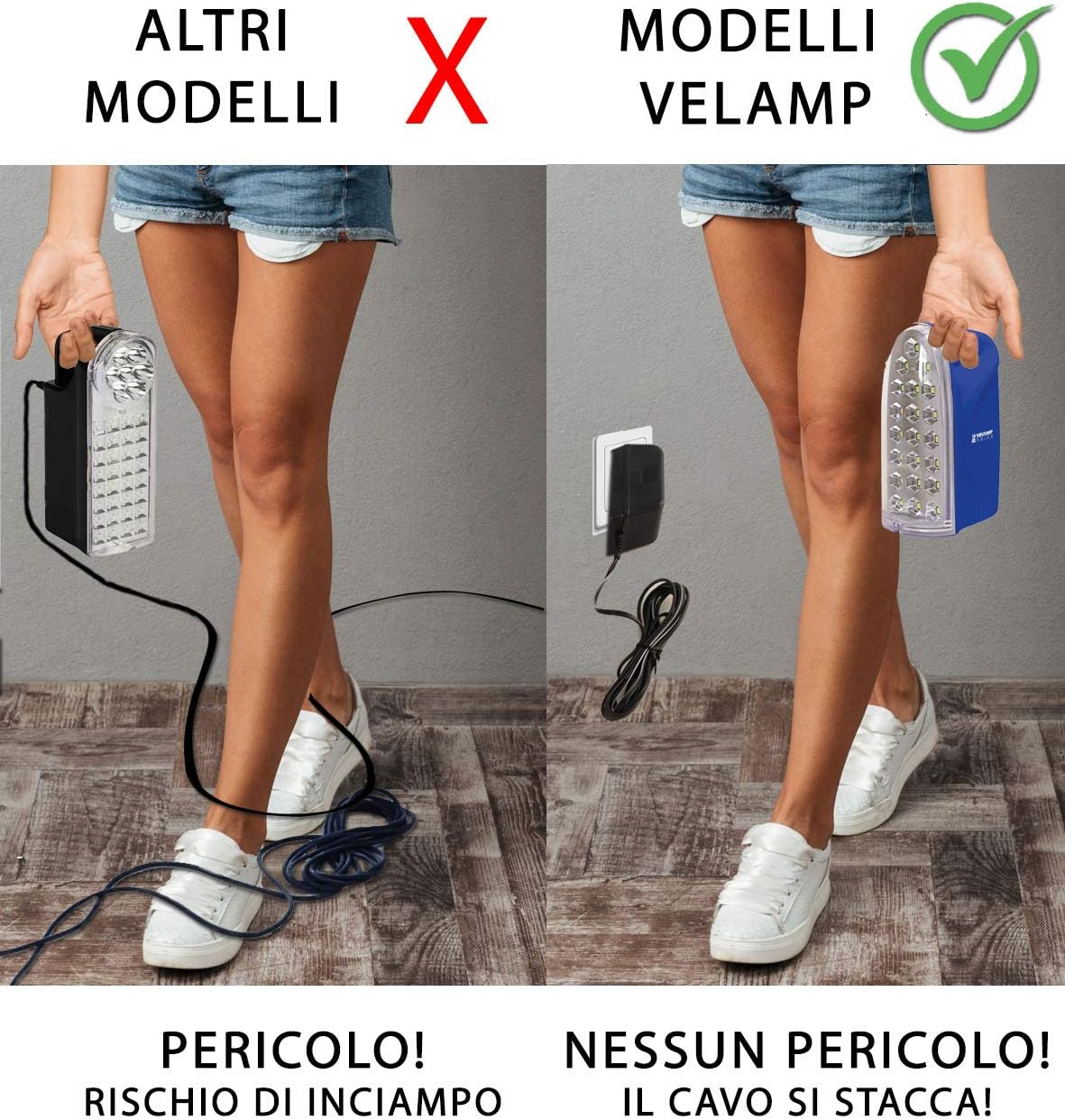 Velamp IR312 Lampada di Emergenza Portatile LED - immagine 6