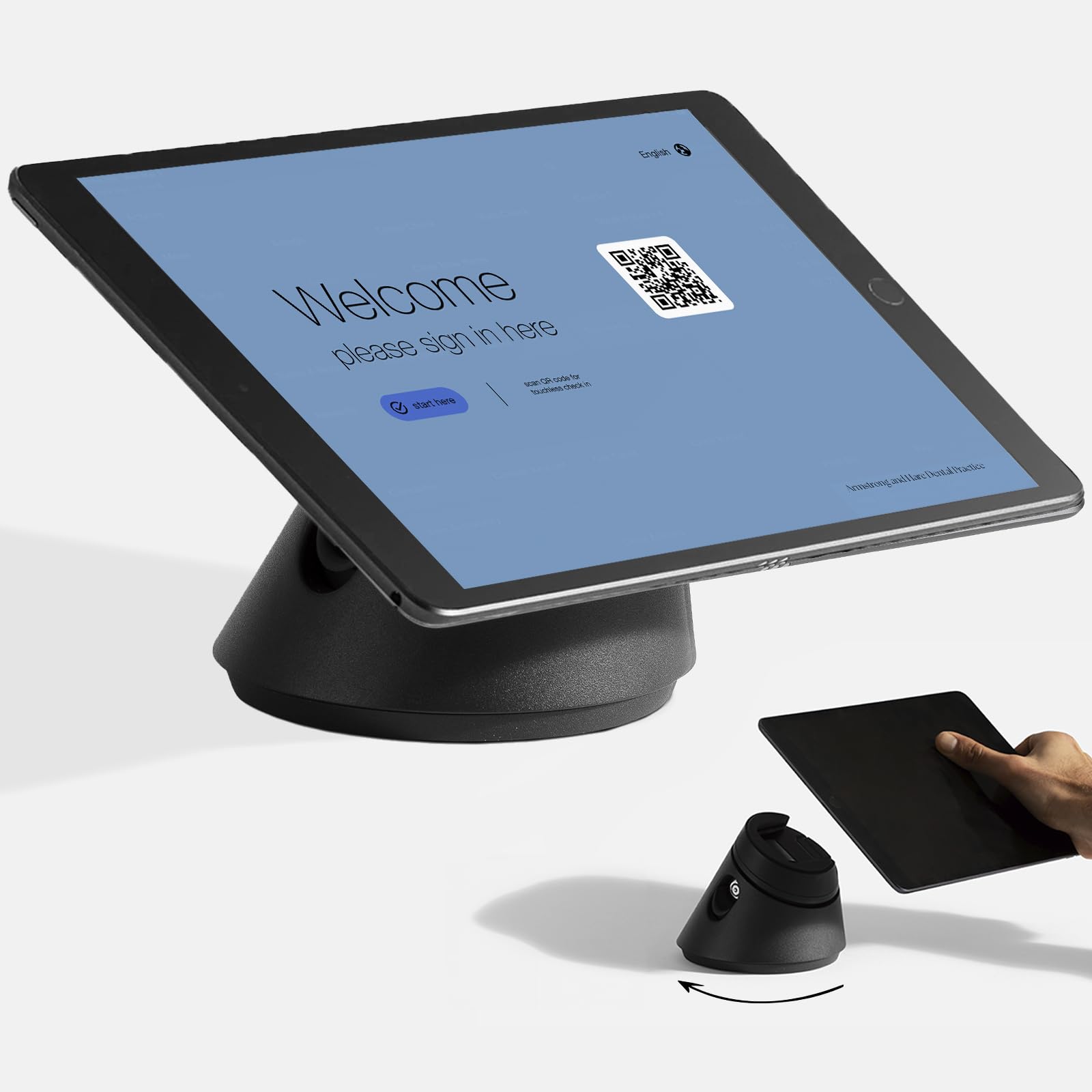 Bouncepad Click Supporto da Tavolo Universale per Tablet, Nero