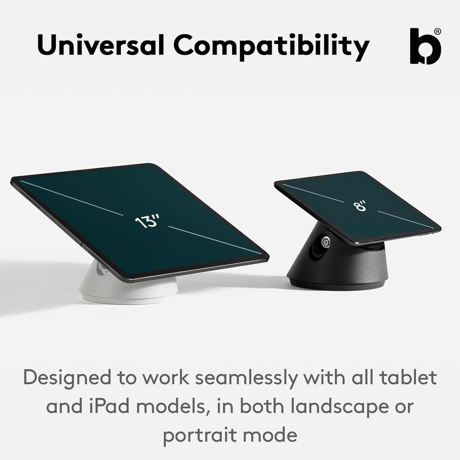 Bouncepad Click Supporto da Tavolo Universale per Tablet, Nero - immagine 3