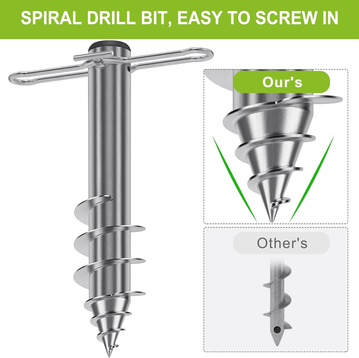 Dolibest Ancoraggio a Terra per Ombrellone 42cm - immagine 3