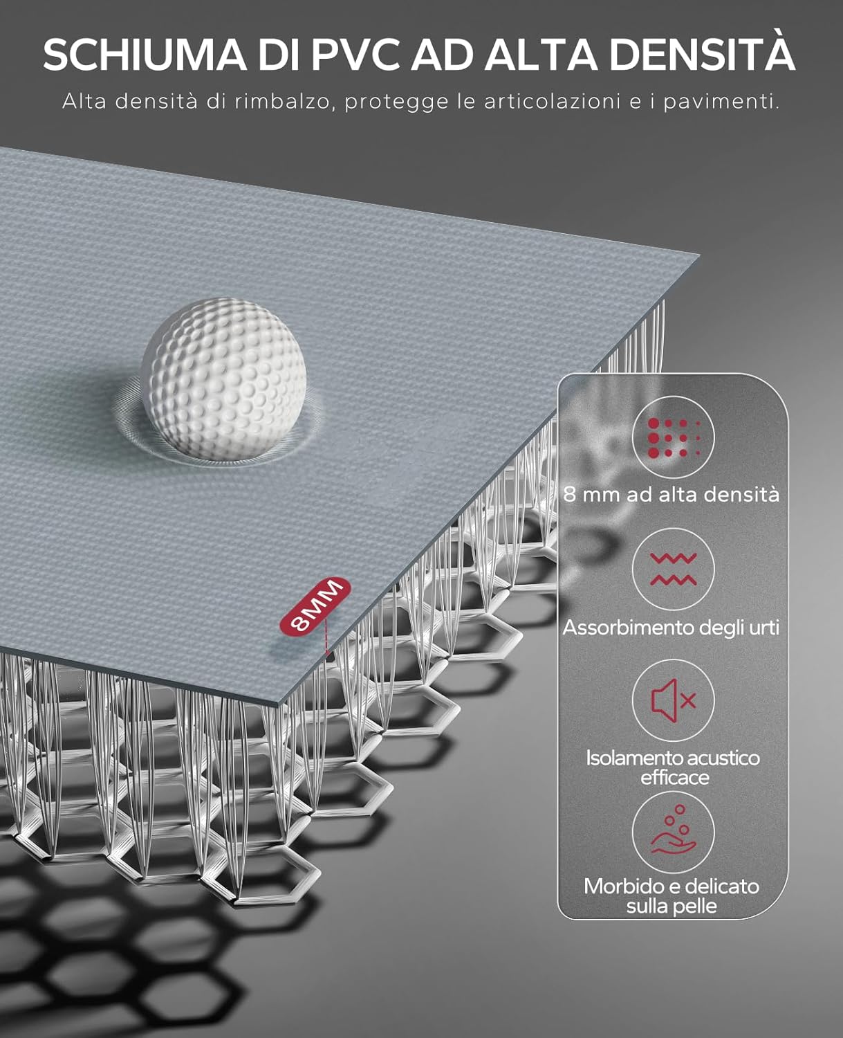 Hapbear Tappetino Esercizi Extra Large 8mm Antiscivolo - immagine 3