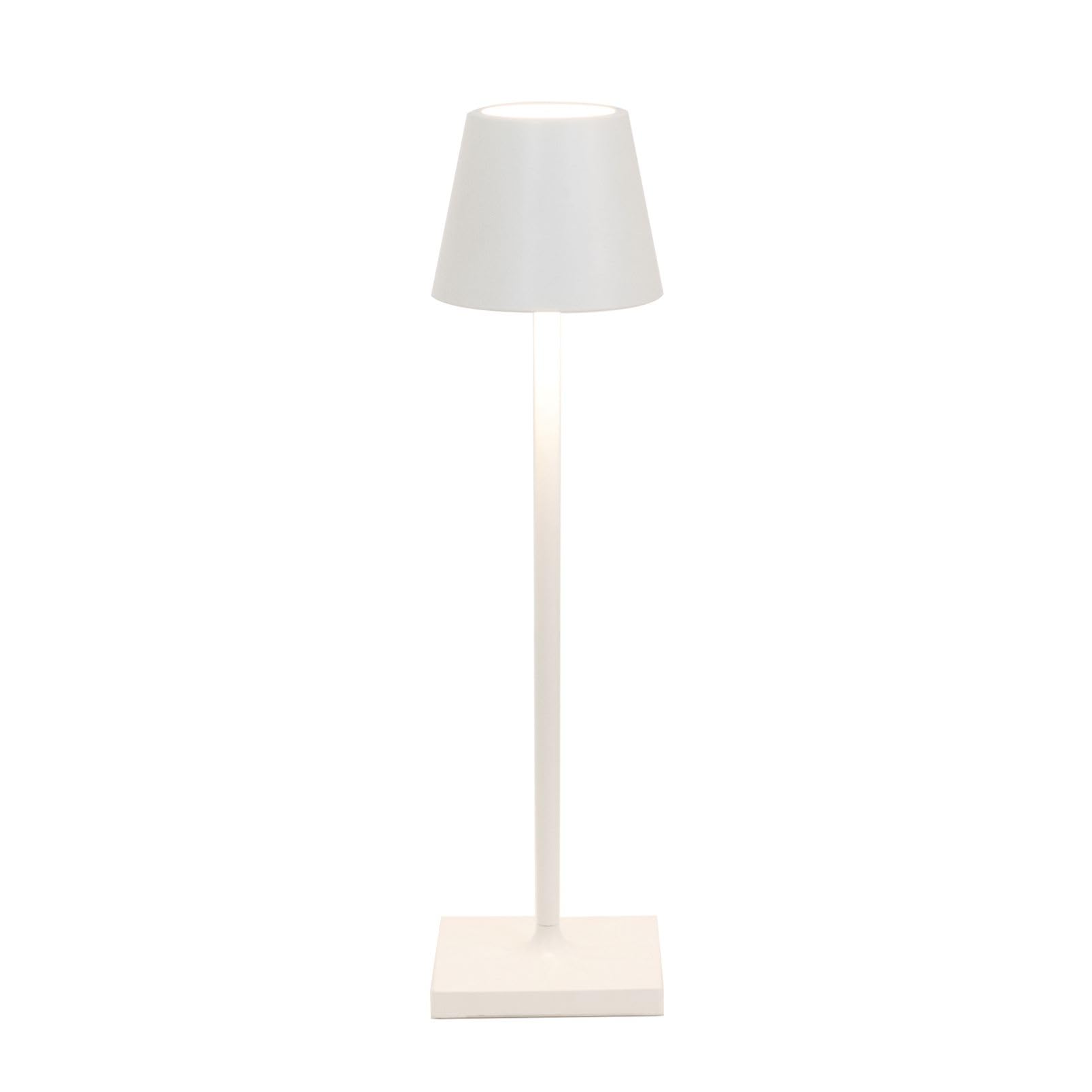 Zafferano Poldina Micro - Lampada da Tavolo Ricaricabile, Bianco