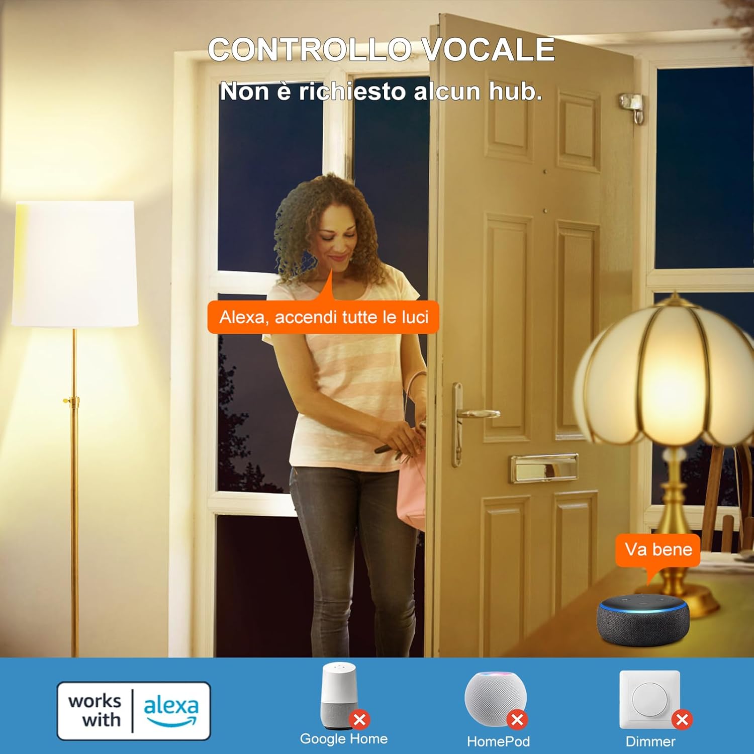 Dusktec Lampadine LED E27 Smart, 12W 1300LM - immagine 3