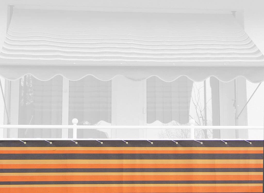 Angerer Paravista per Balcone Design No. 200 Marrone-Arancione