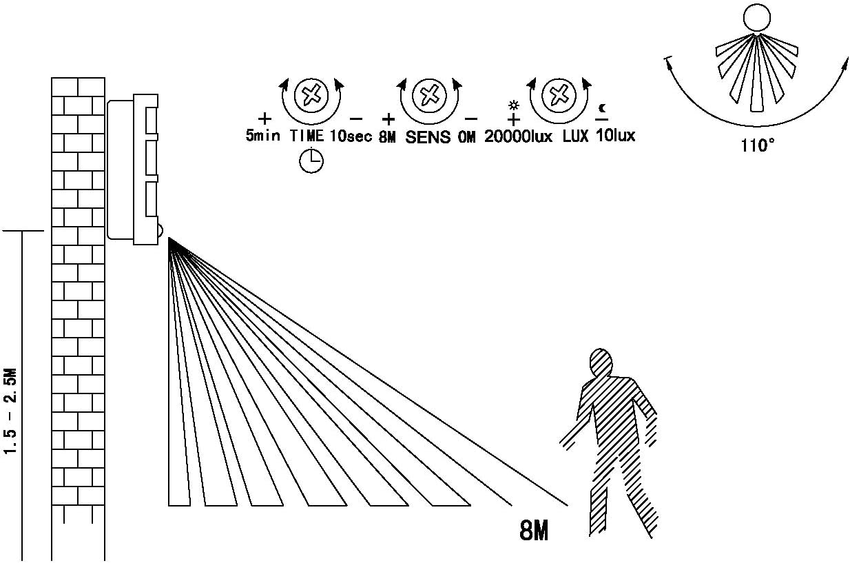 Eglo Lampada da Parete per Esterni Cerno, Nera - immagine 6