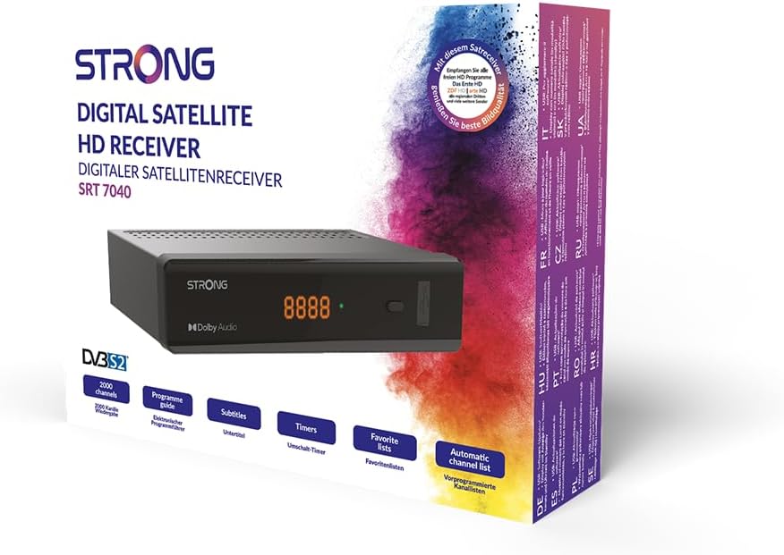 Strong SRT 7040 decoder satellitare S2 DVB-S2 FTA Receiver, USB ...