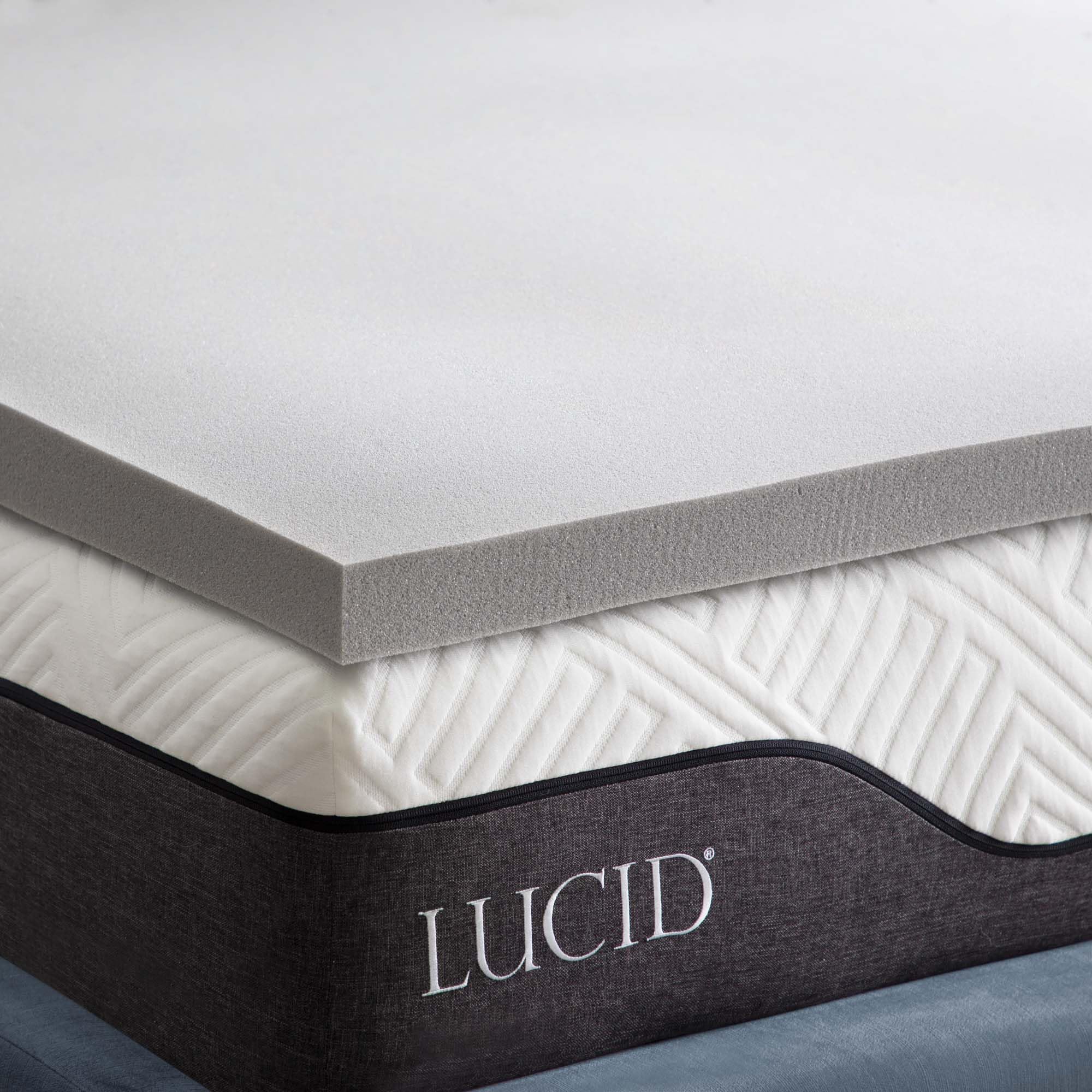 Lucid Topper 5 cm Memory Foam Gel Rinfrescante, Matrimoniale