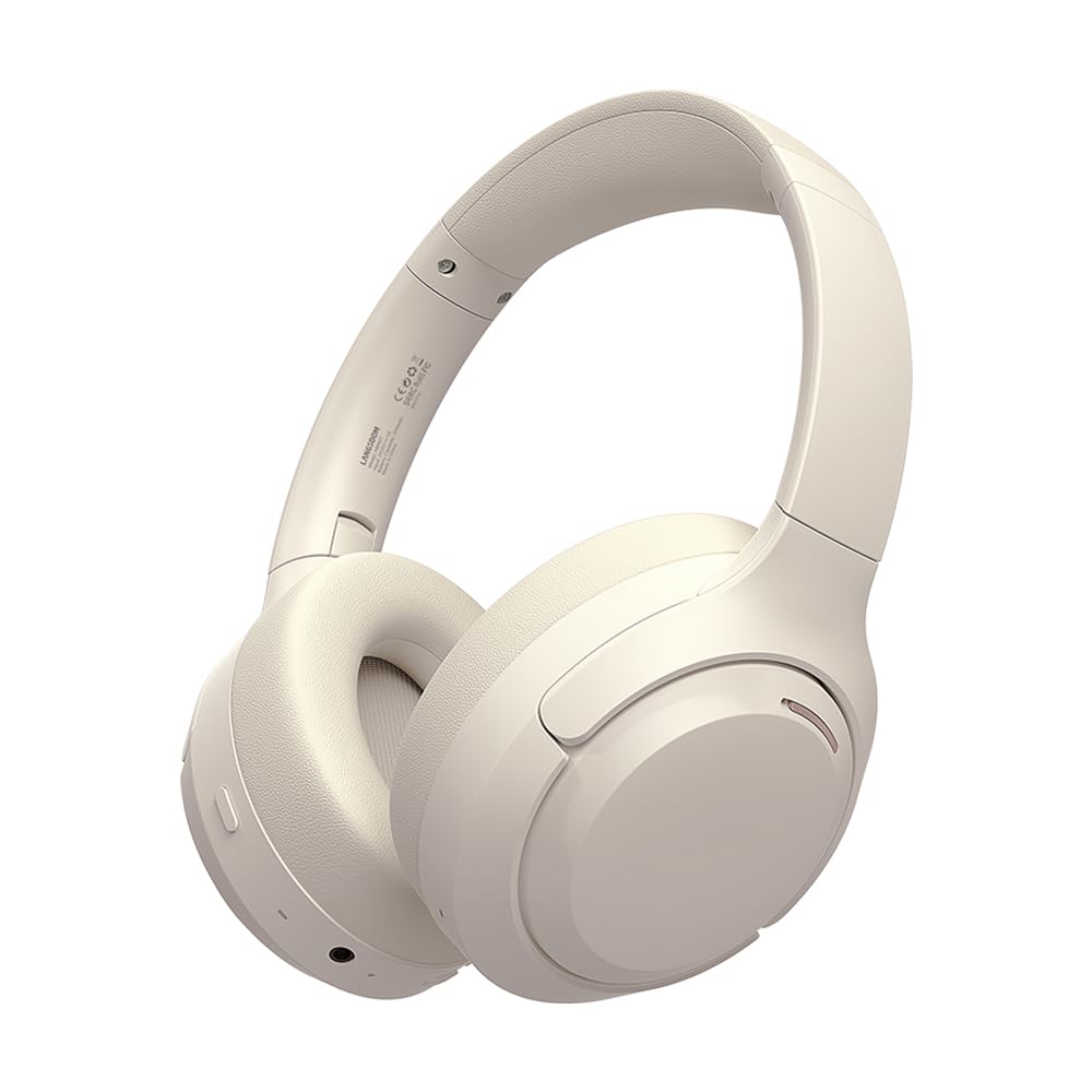 Soundswealth Cuffie Bluetooth V5.4 ANC 67h, Nero/Beige