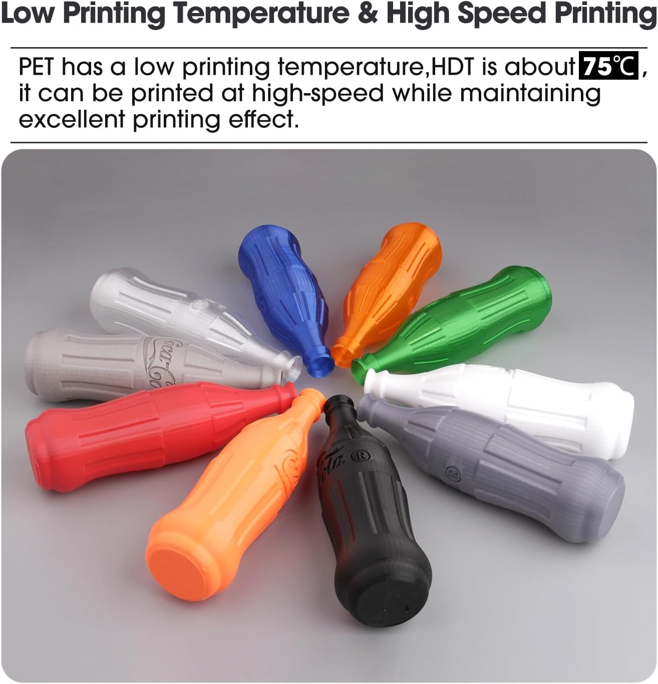 Esun Filamento PET 1,75 mm - 4 Rotoli (4KG), Bianco - immagine 3