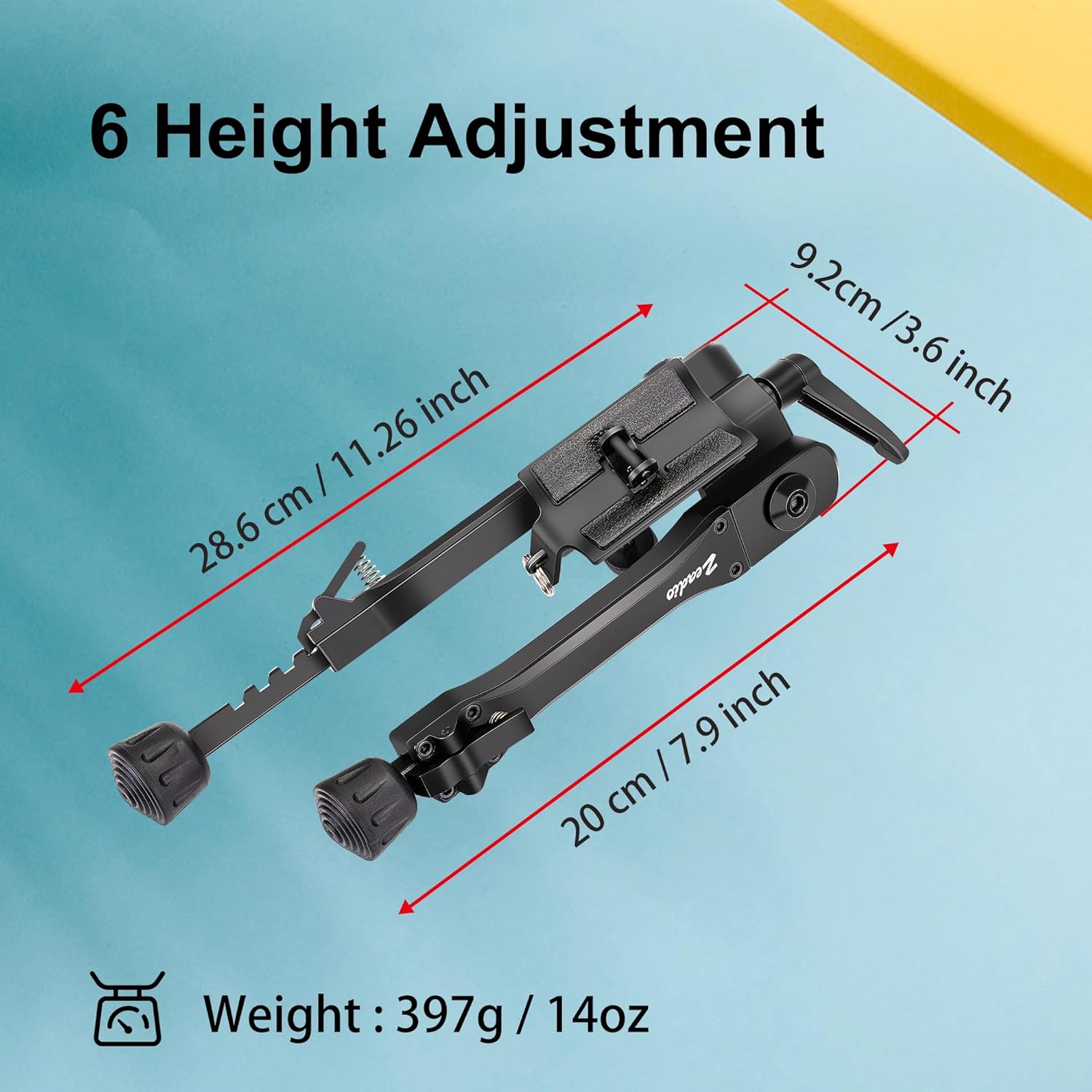 Zeadio F29-A4 Bipiede con 3 adattatori - immagine 5