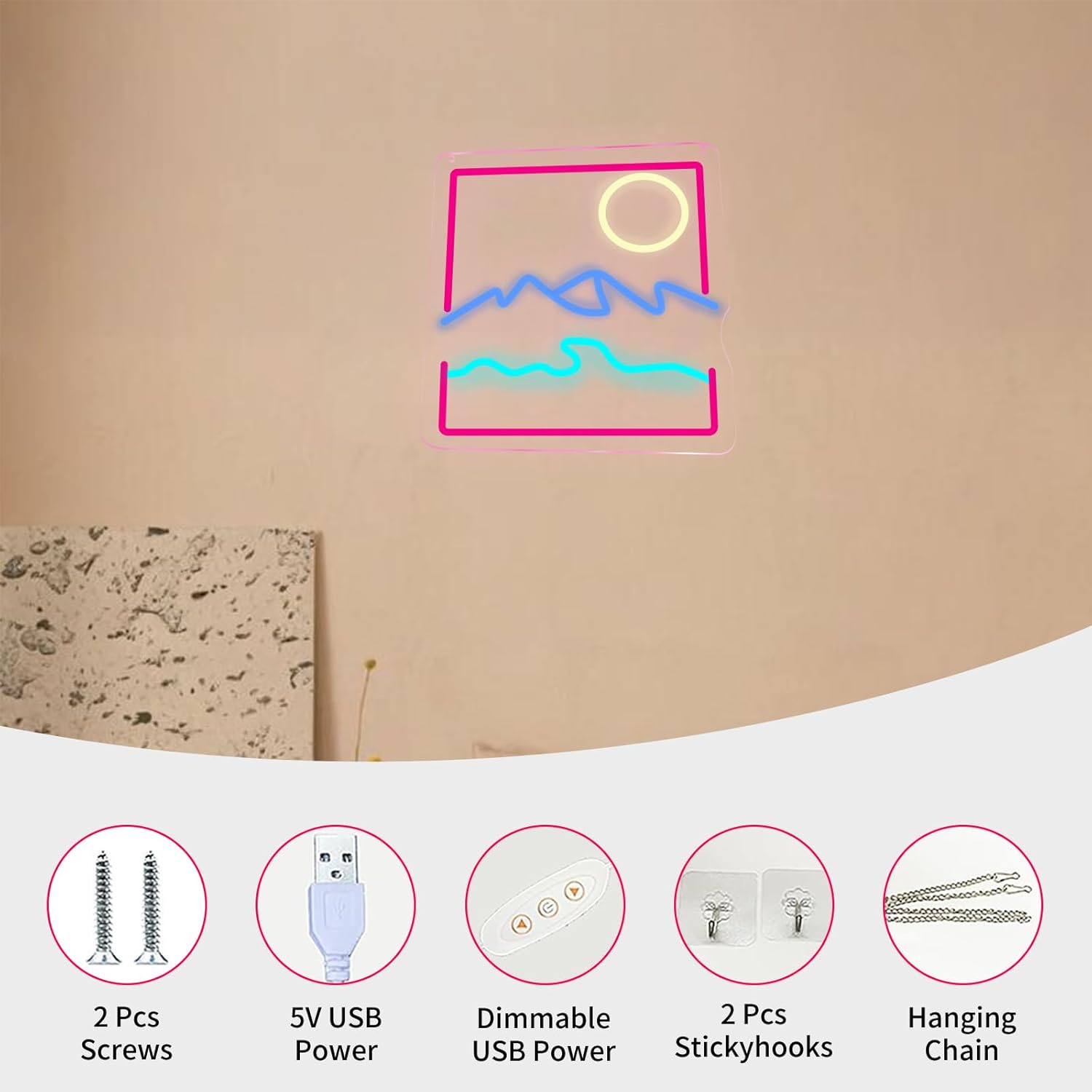 Luce Neon LED "Sunrise" Colorata Dimmerabile - immagine 3