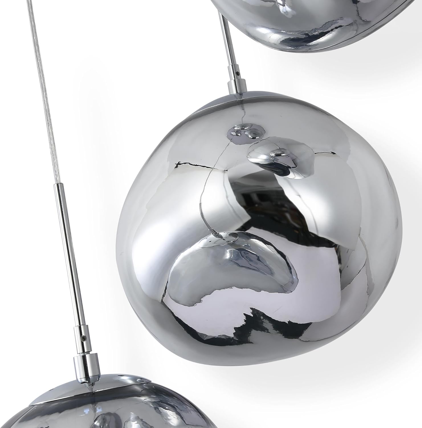 Lampada a sospensione tripla in cristallo "KADNIS" - 3 x E27 - immagine 4