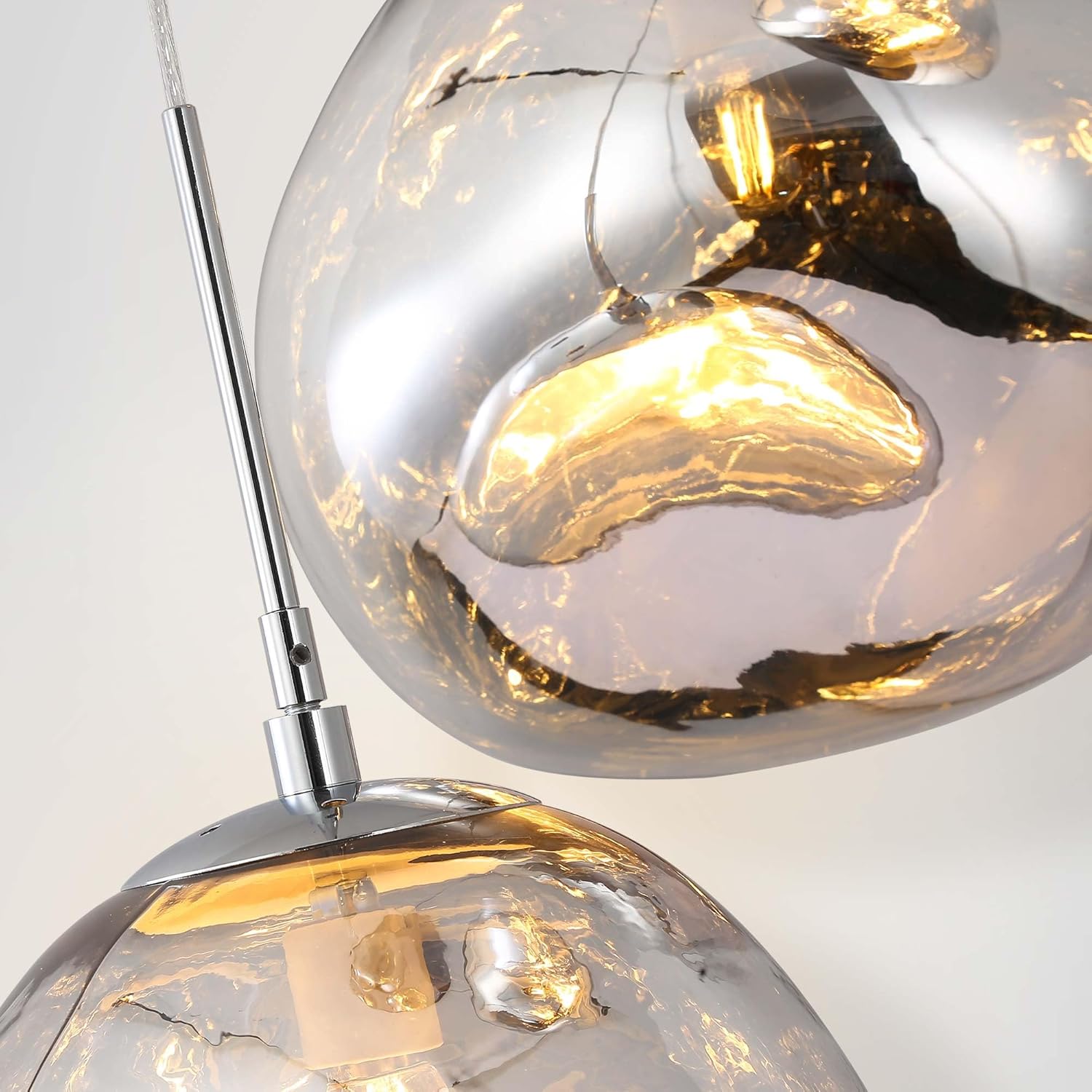 Lampada a sospensione tripla in cristallo "KADNIS" - 3 x E27 - immagine 5