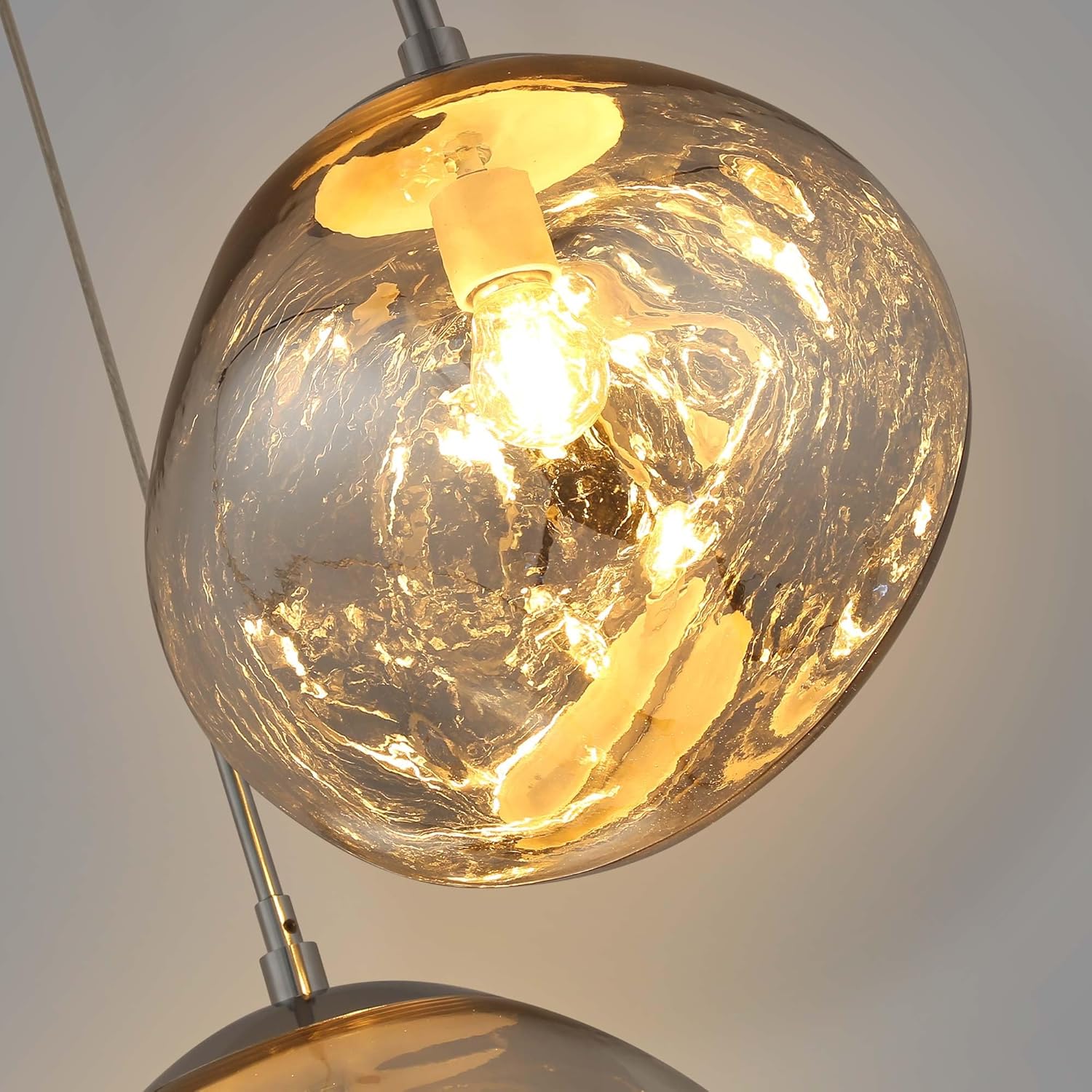 Lampada a sospensione tripla in cristallo "KADNIS" - 3 x E27 - immagine 6