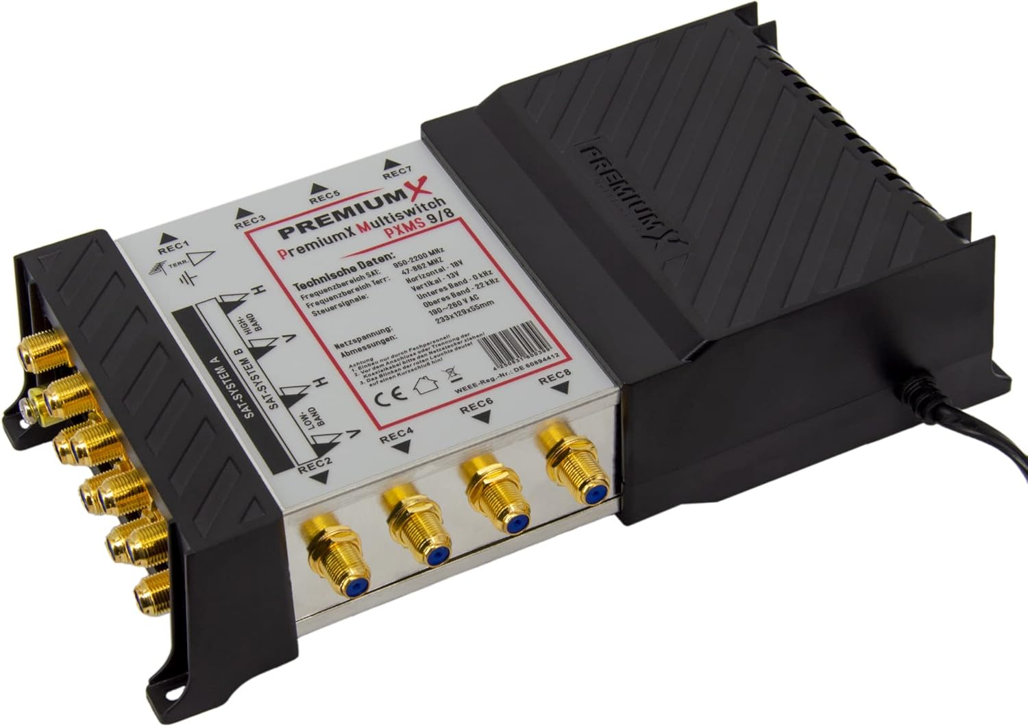 Premium X PXMS Multiswitch 9/8 con Alimentatore - immagine 3