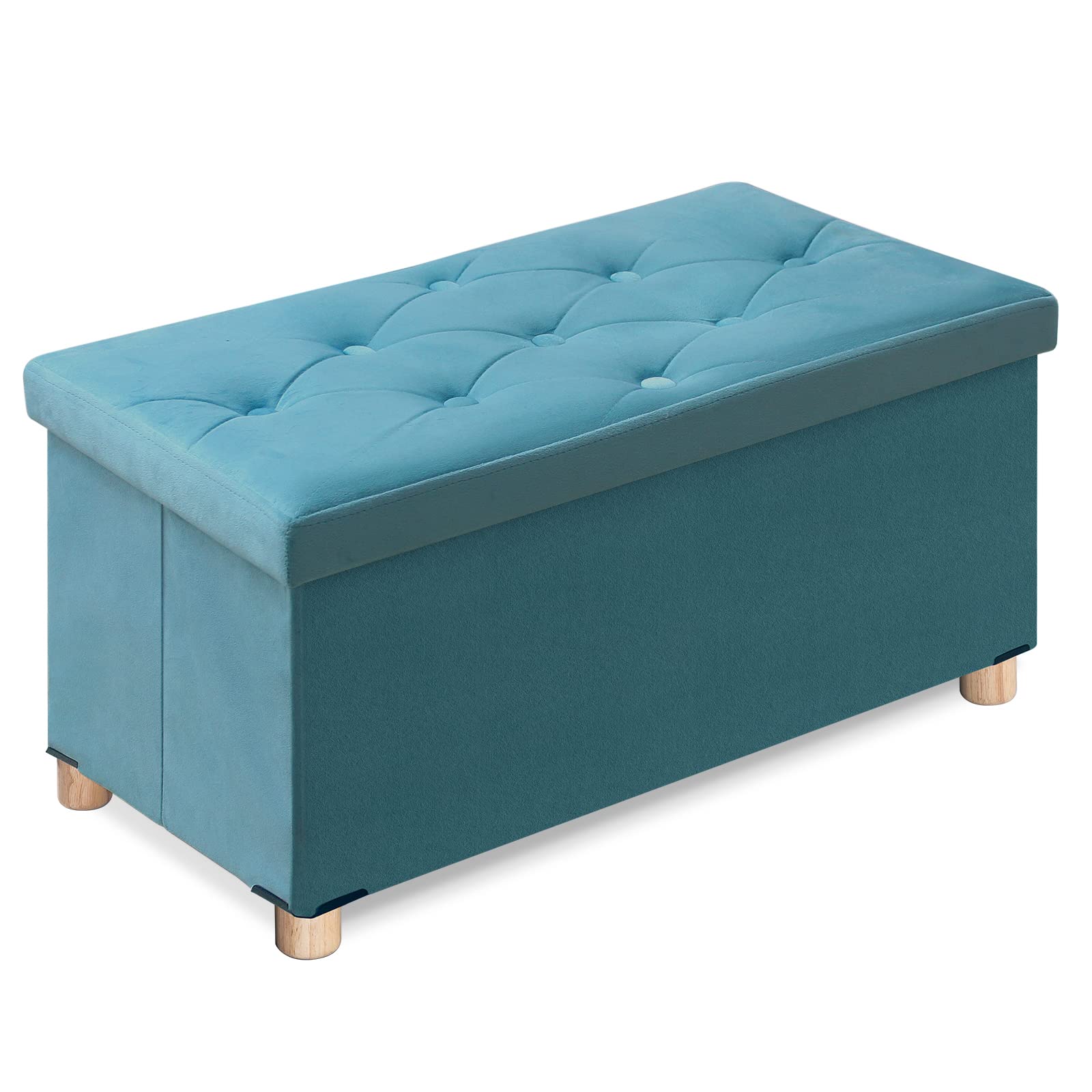 Brian & Dany Pouf Cubo Poggiapiedi Pieghevole, Verde