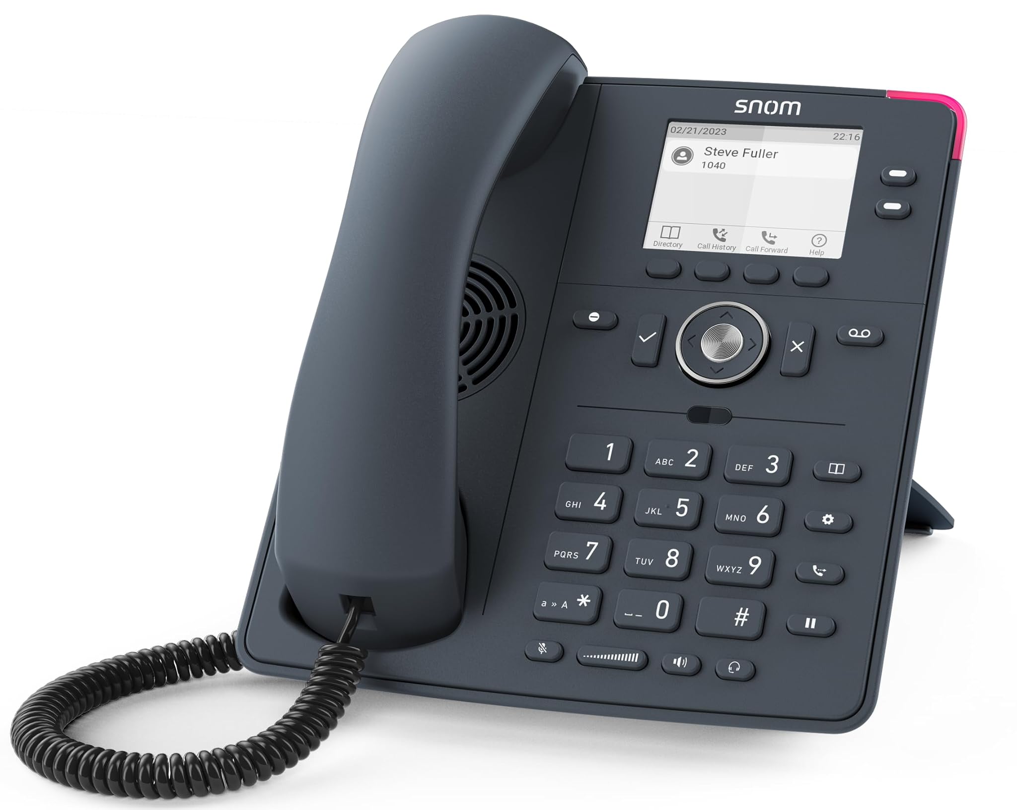 Snom D150 téléphone fixe Gris 2 lignes TFT Black