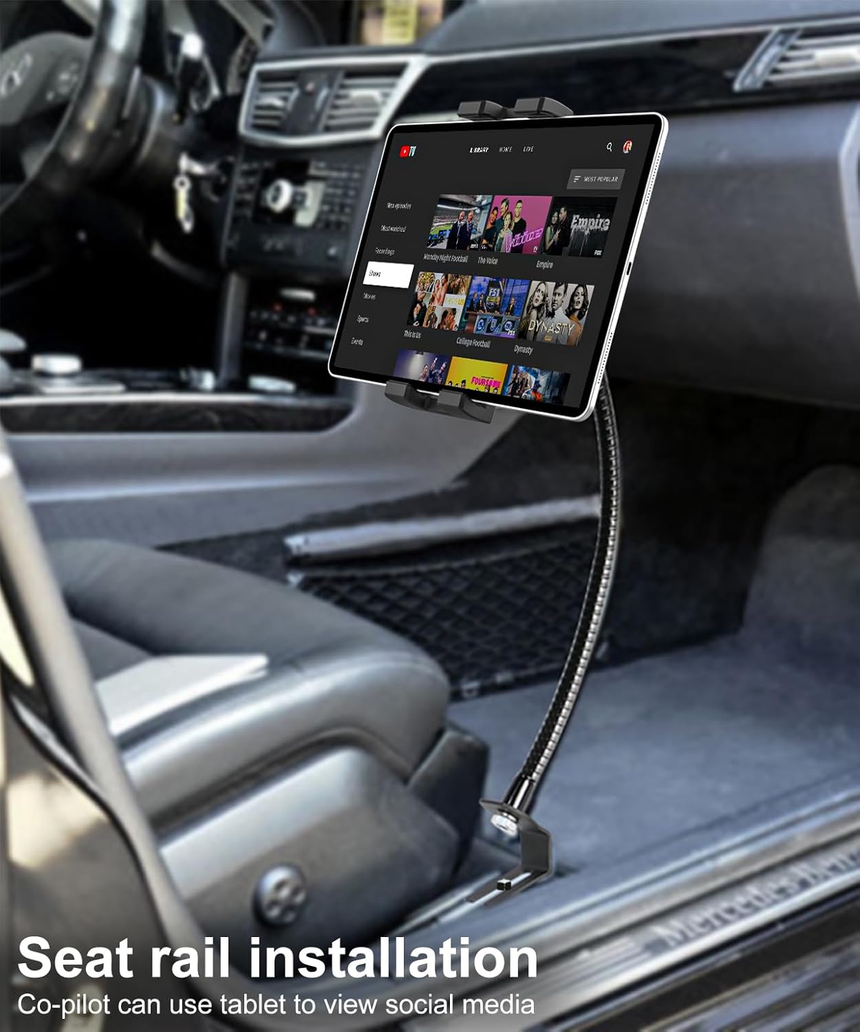 Gdzn Supporto per Tablet Auto con Braccio a Collo di Cigno - immagine 4