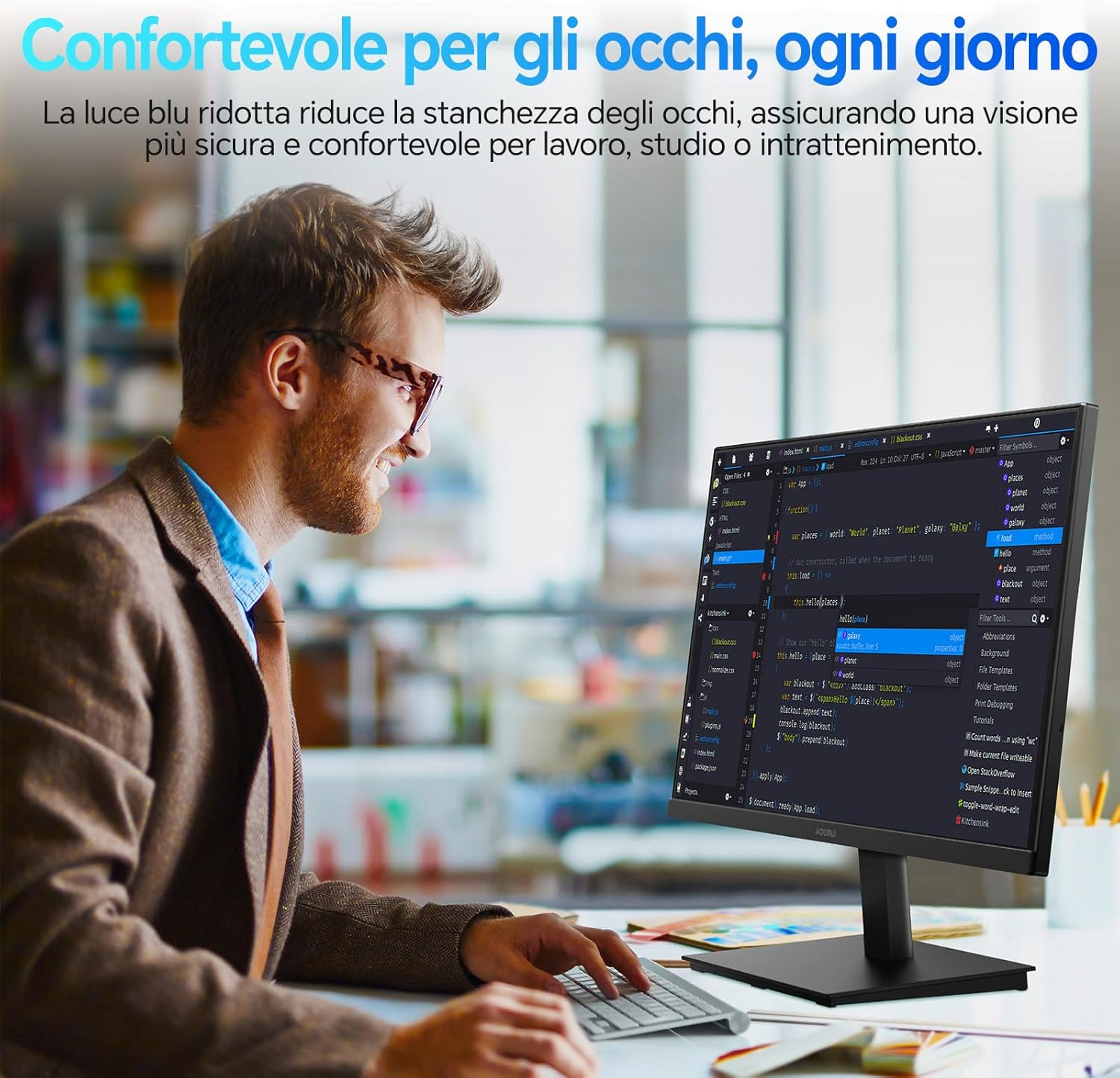 Koorui E2412F Monitor PC 24 pollici Full HD VA - immagine 7