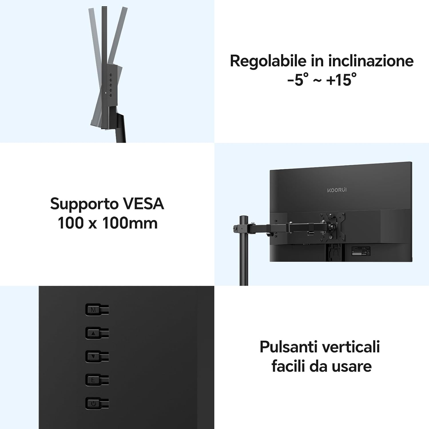 Koorui E2412F Monitor PC 24 pollici Full HD VA - immagine 8