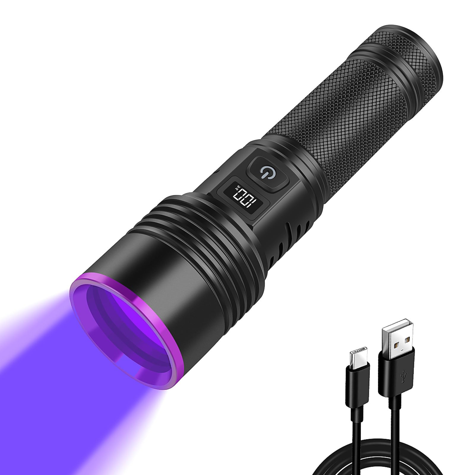 WINDFIRE Torcia UV 365nm Potente Ricaricabile 30W