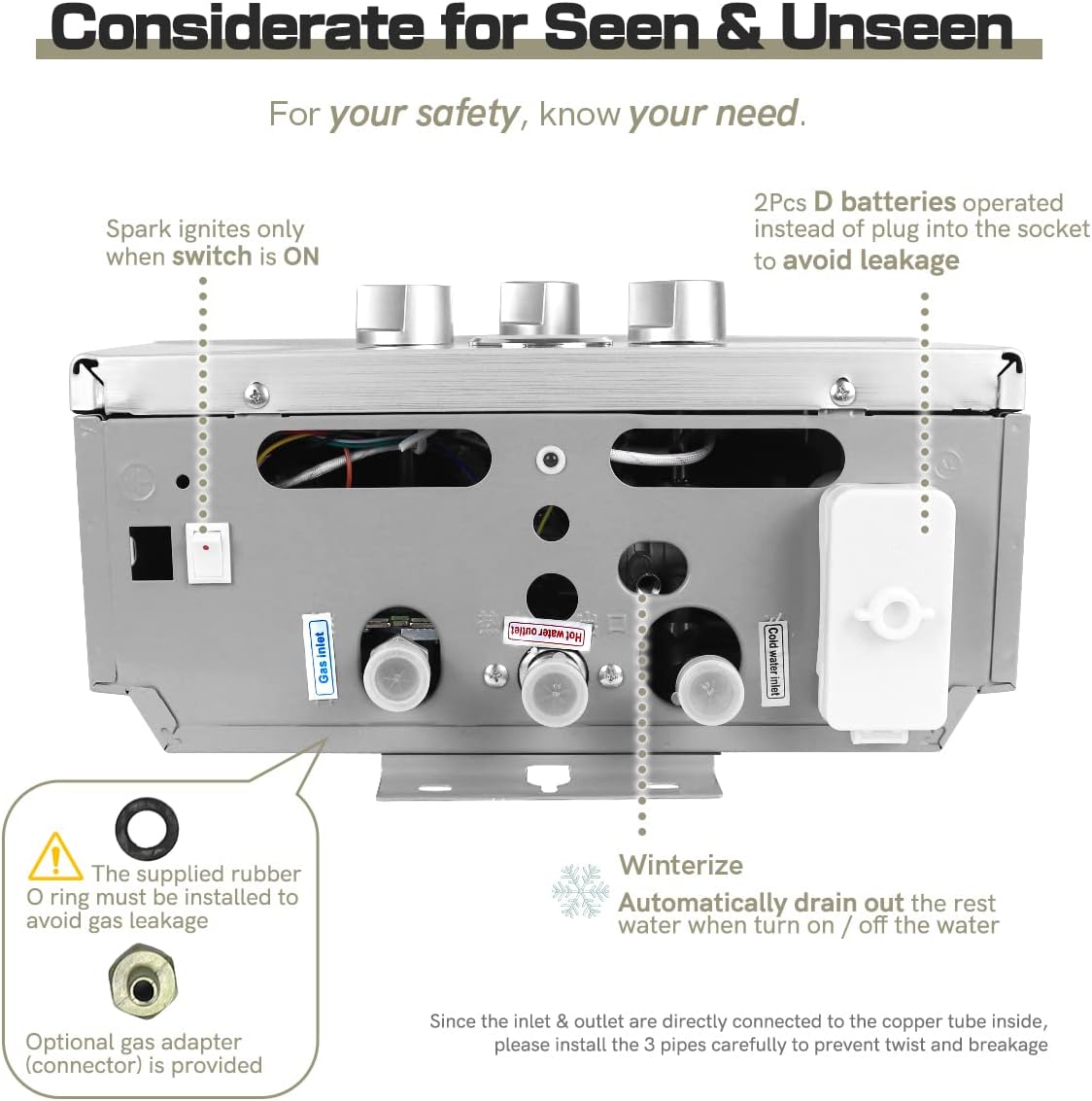 Scaldabagno a Gas GPL 12LPM 24KW - immagine 3