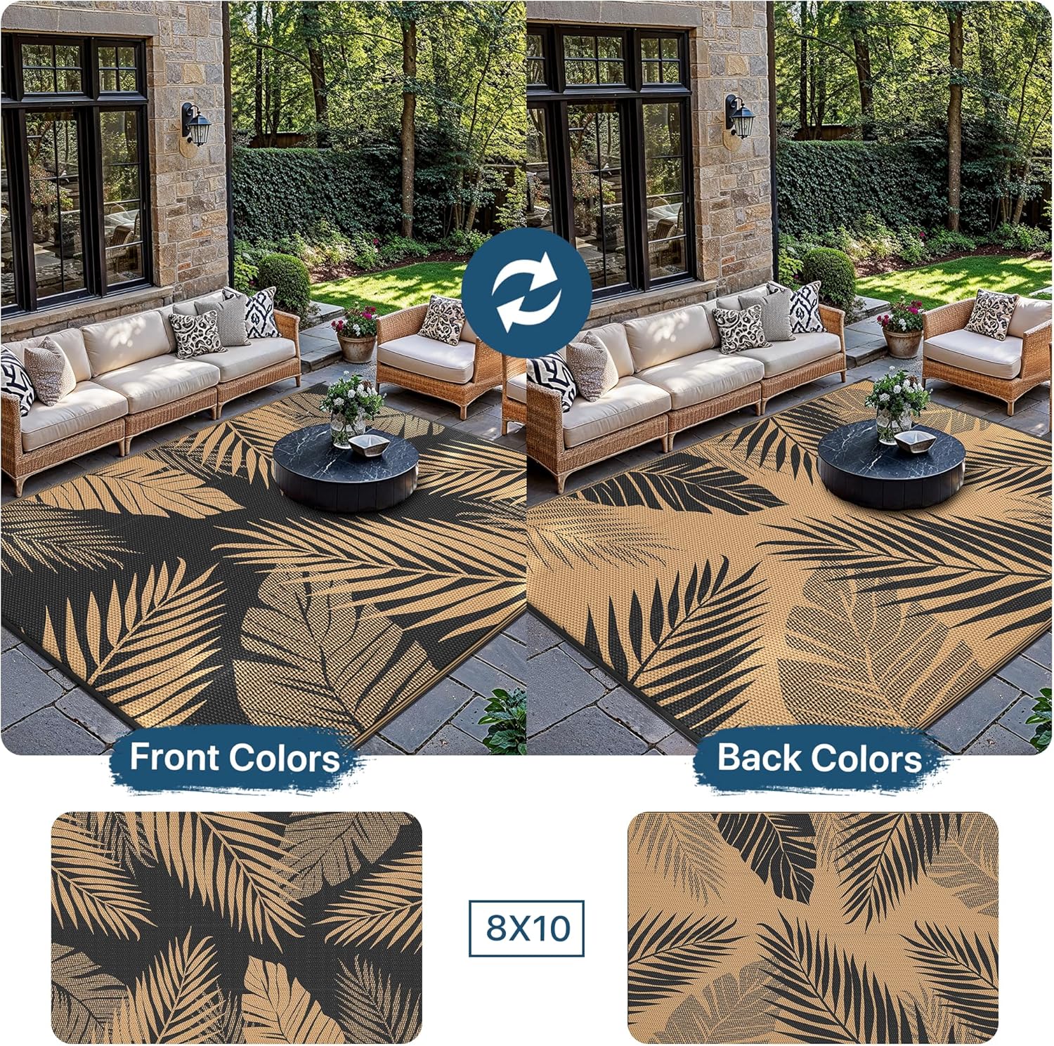 Genimo Tappeto da Esterno Impermeabile 240x300cm - immagine 4