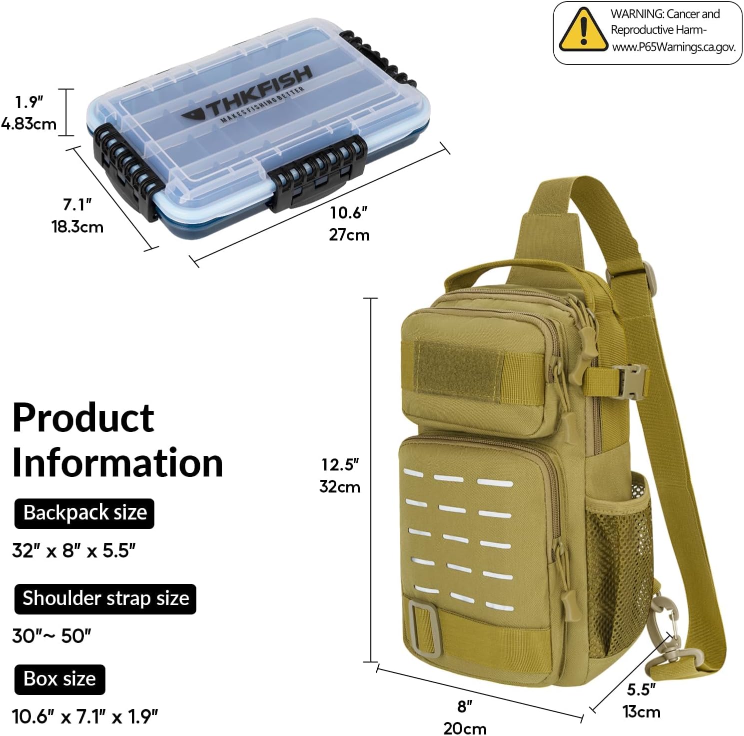 THKFISH Borsa da Pesca Impermeabile con Scatola - immagine 4