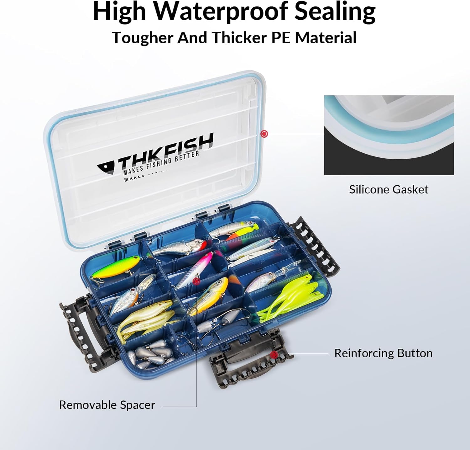 THKFISH Borsa da Pesca Impermeabile con Scatola - immagine 6