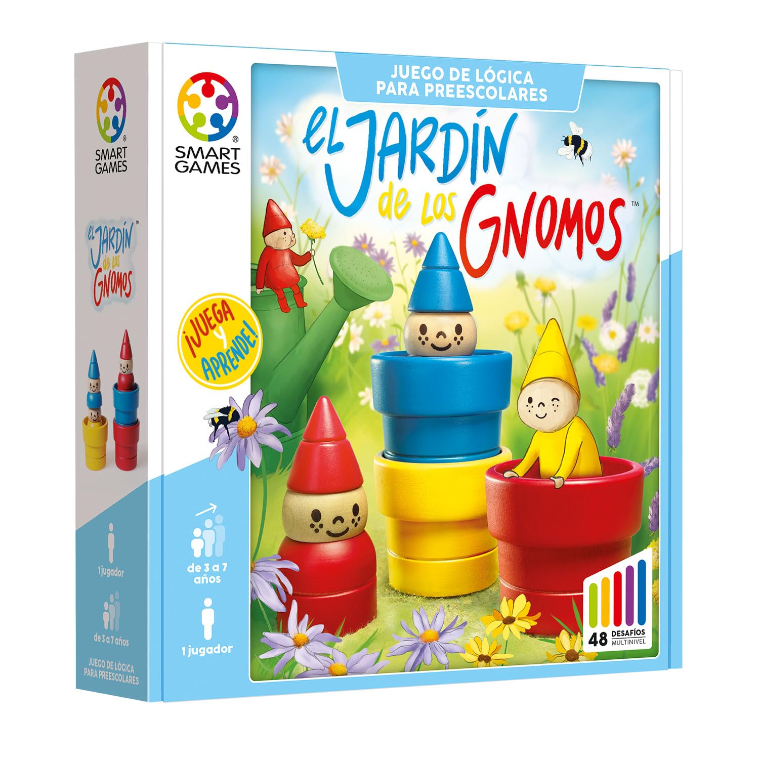 SmartGames - Il Giardino Degli Gnomi | Giochi Bambini 3 Anni O Più | Giochi Educativi 3 Anni O Più | Bambini Puzzle 48 Sfide | Giochi Per Bambini | 1 Giocatore