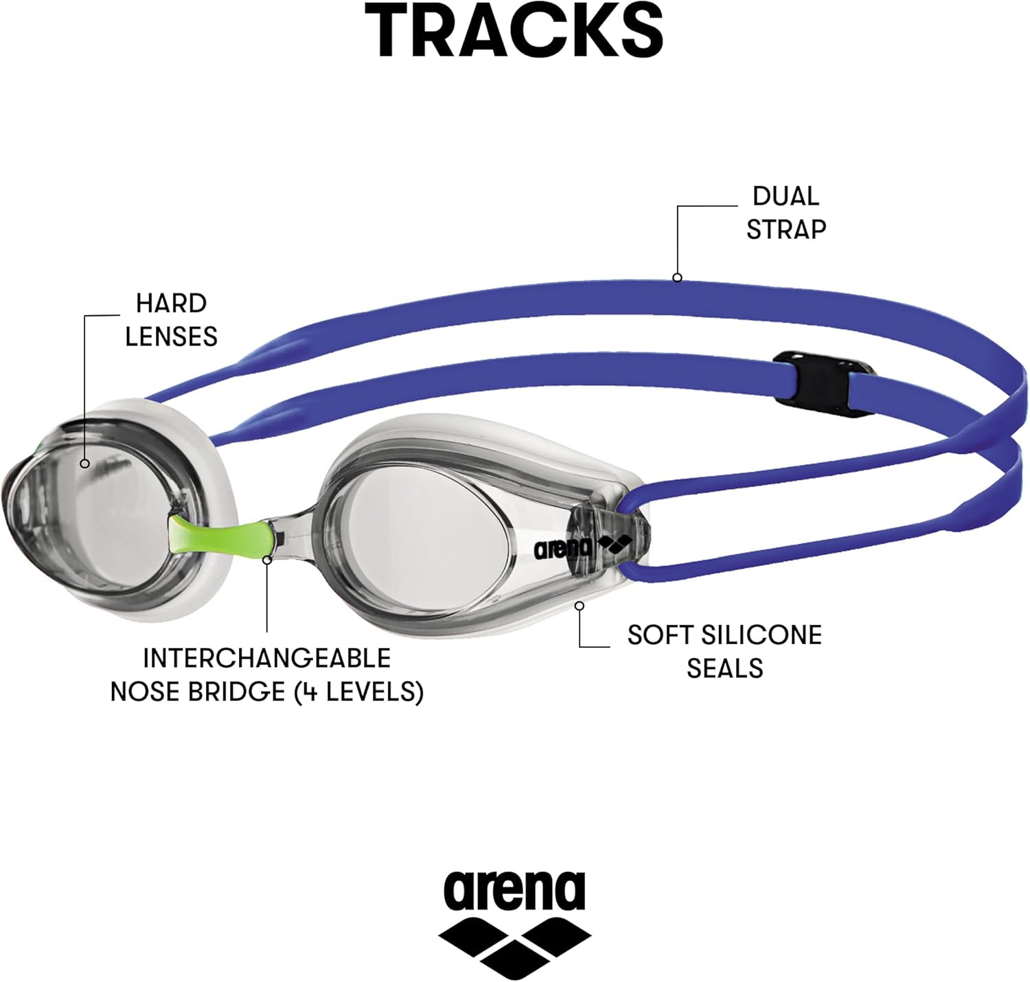 Arena Tracks - Occhialini Nuoto da Gara Anti-Appannamento - immagine 2