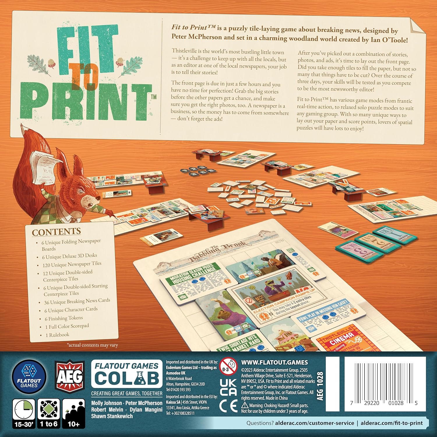 Aeg Alderac Entertainment - Fit To Print Gioco da Tavolo - immagine 2