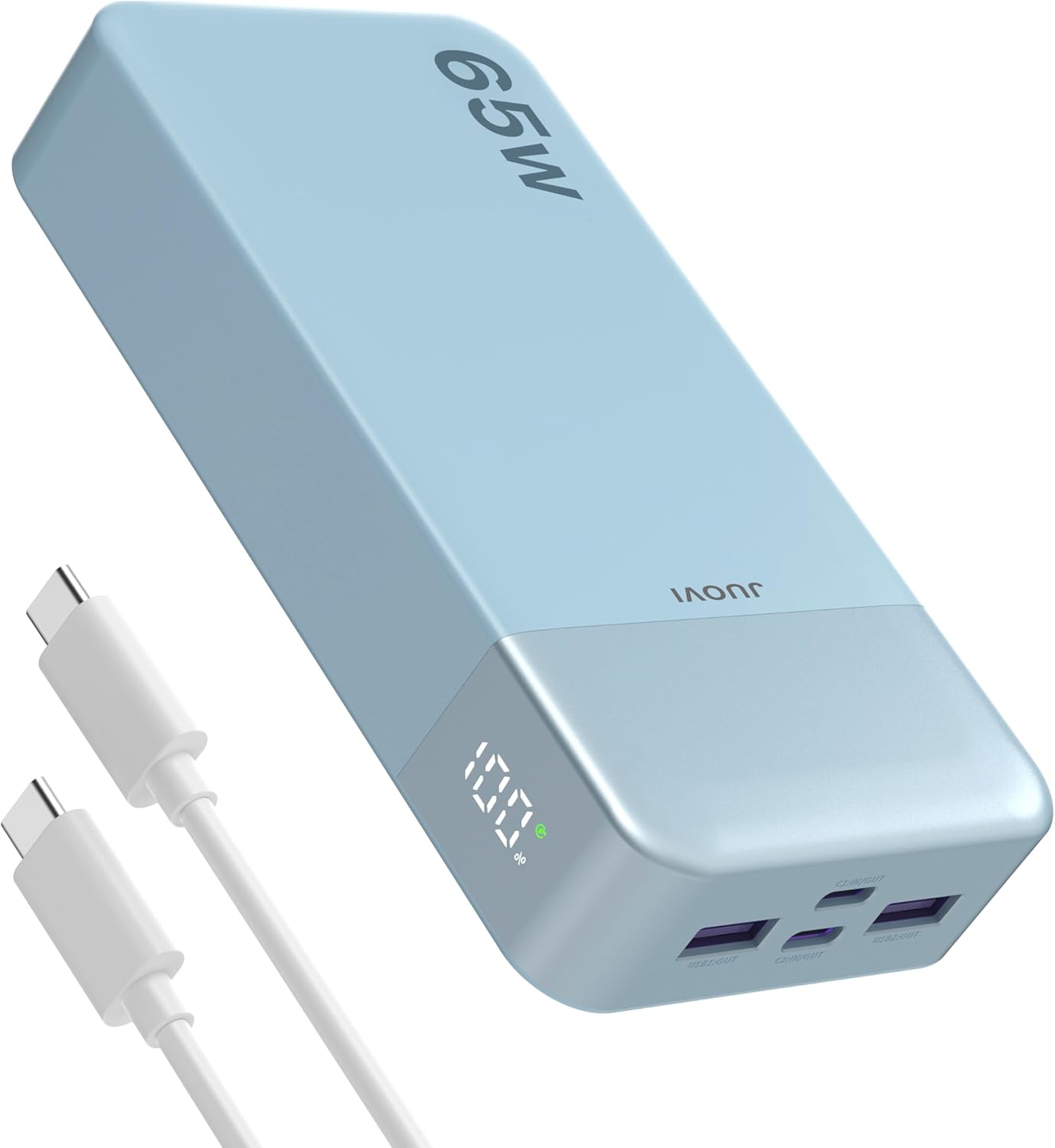 Juovi Laptop Power Bank 20000mAh 65W, Blu - immagine 1