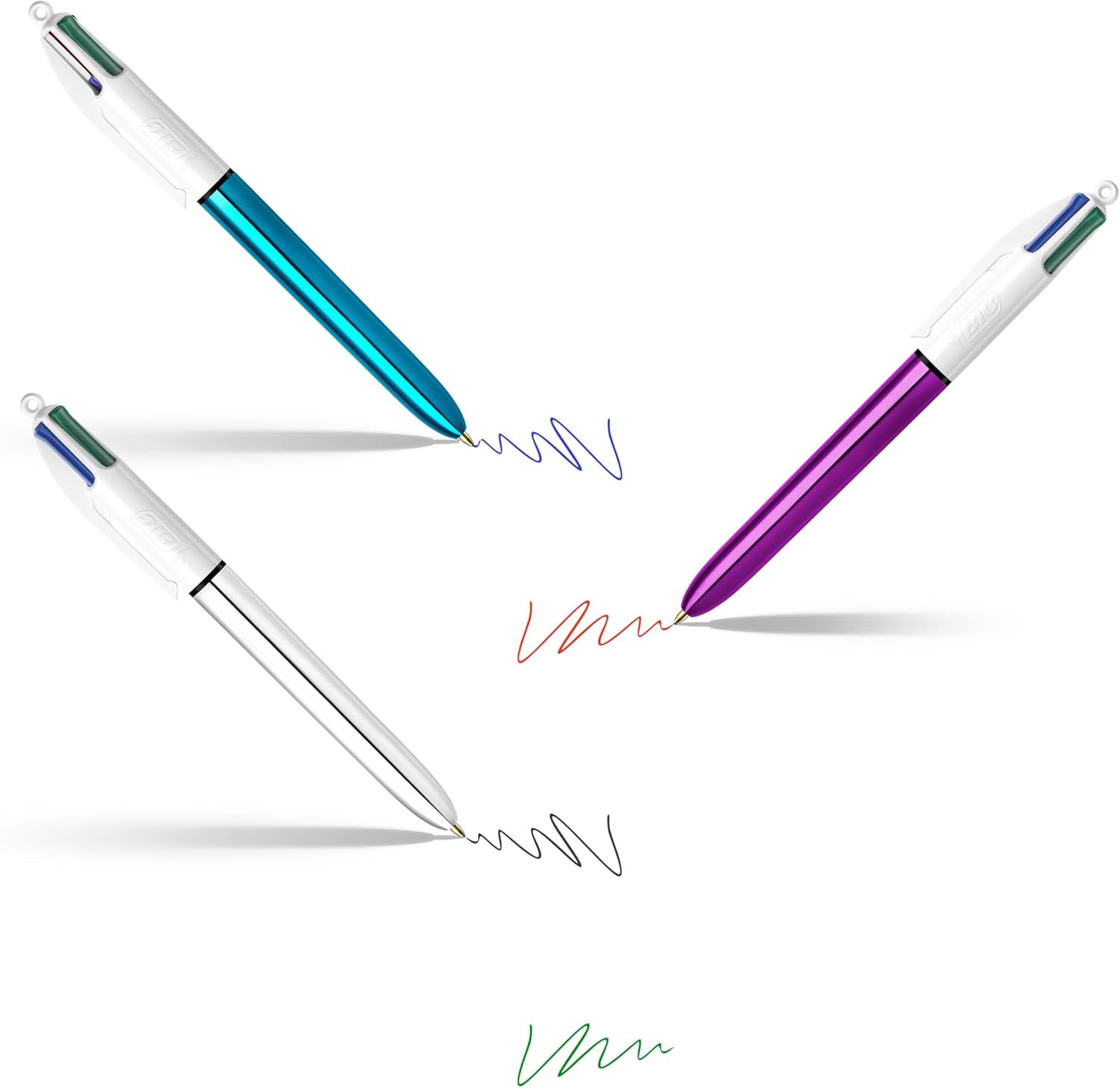 Bic 4 Colori - Set 6 Penne Multicolore a Sfera a Scatto - immagine 4